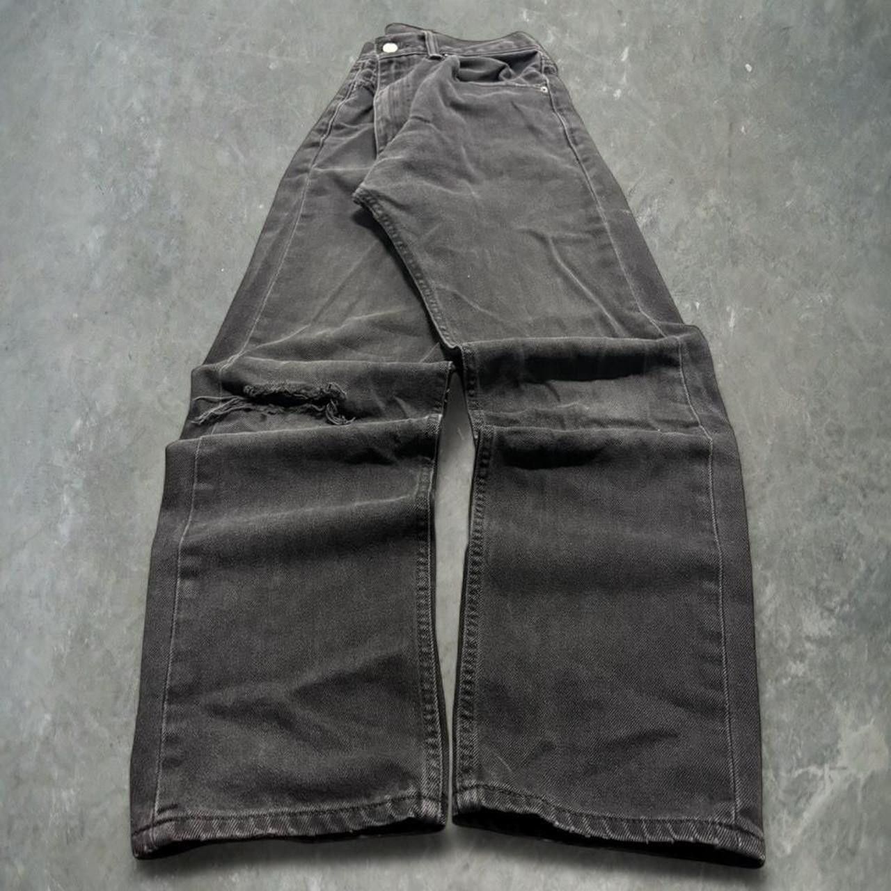 Levi's Crazy Vintage Y2K 2000s Levis Grunge Black Ripped Denim Jeans! Size US 32 / EU 48 - 1 Thumbnail