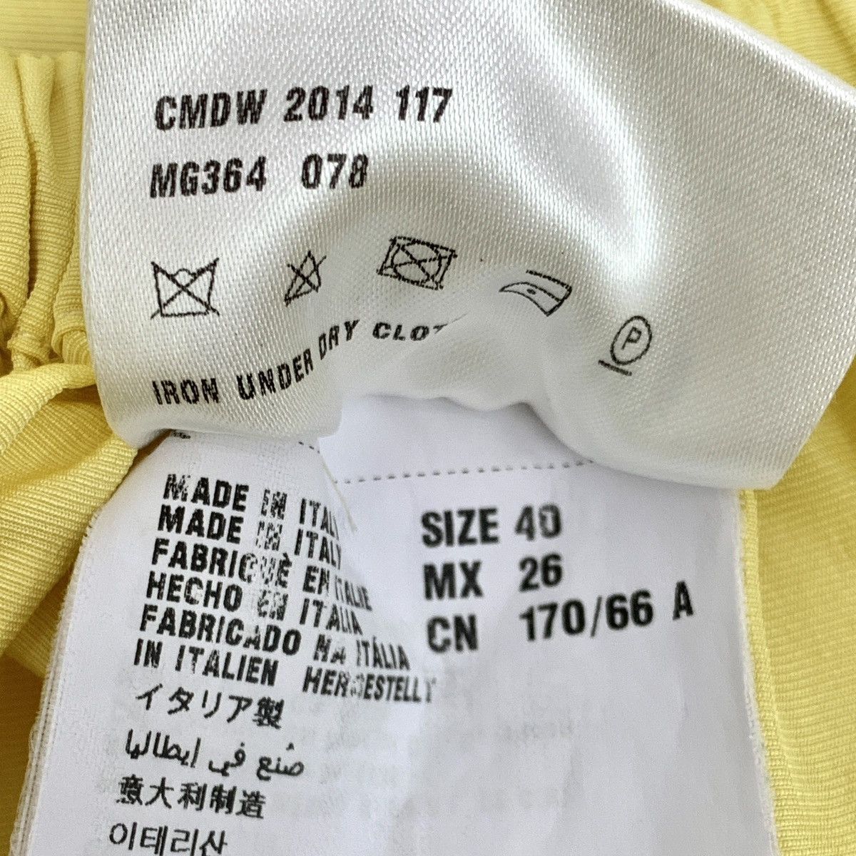 Miu Miu Miu Miu Yellow Pleated Elastic Waist Mini Skirt K26WX Size 27" / US 4 / IT 40 - 7 Thumbnail