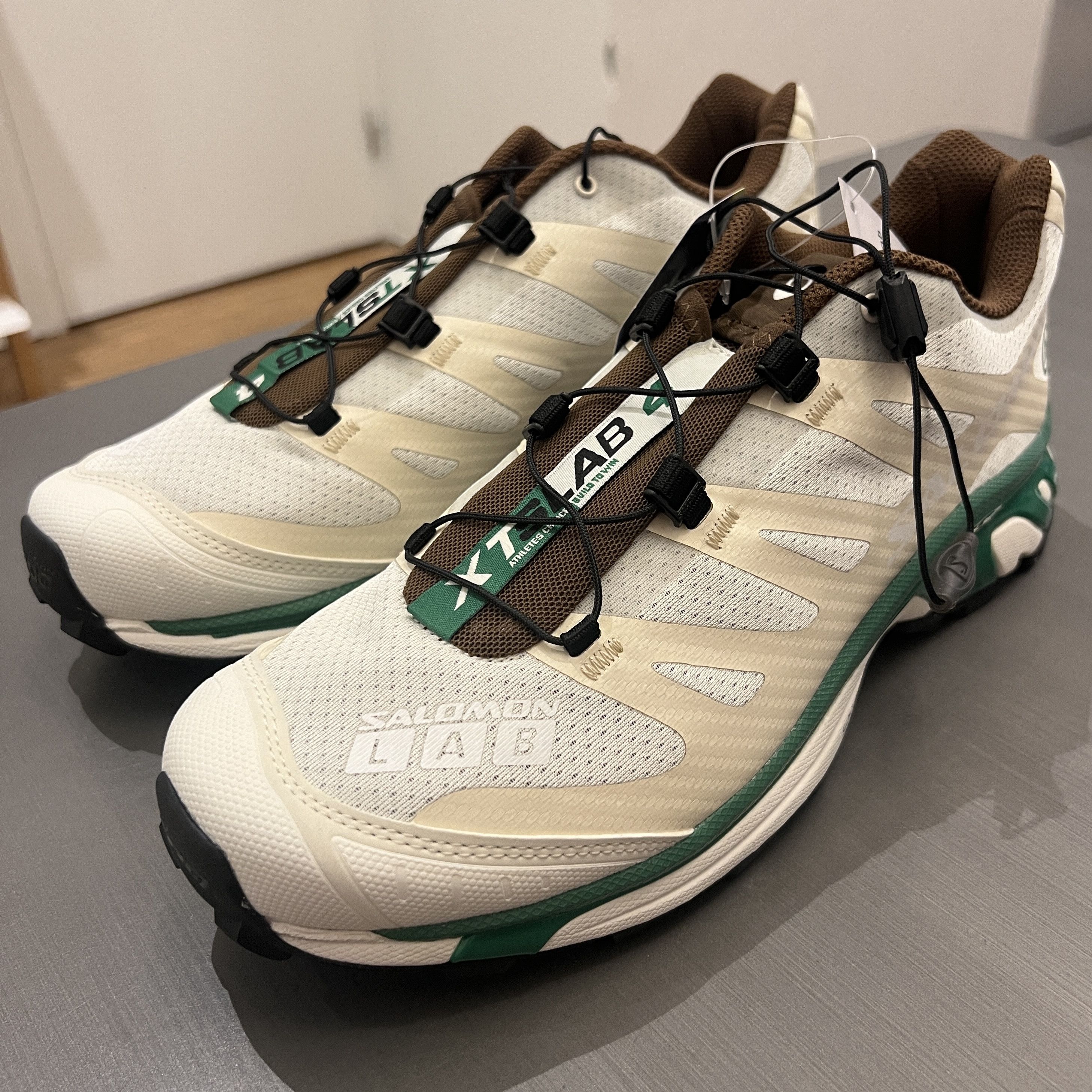 image of Salomon Xt-4 For Hidden.ny Shoes in White/Tan/Brown, Men's (Size 10)