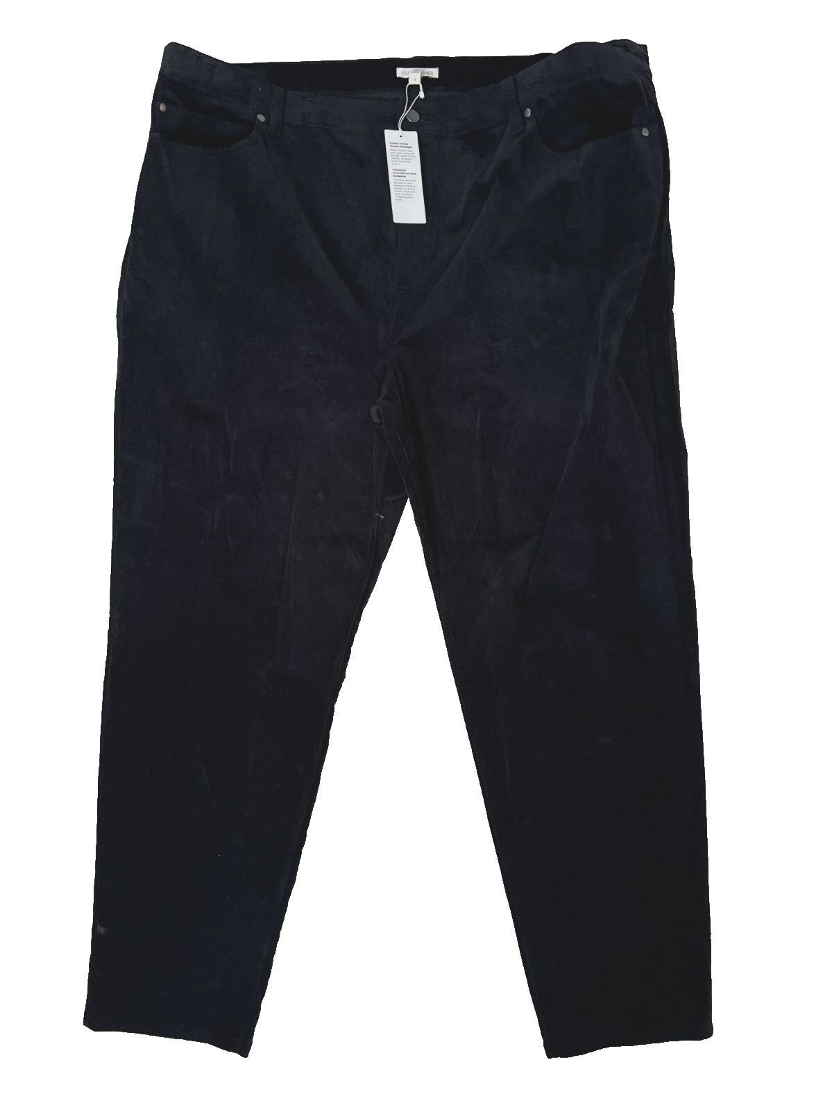 Eileen Fisher Eileen Fisher Organic Cotton Velveteen Pants Black ( 3X ) Size 24" / US 00 / IT 34 - 1 Thumbnail