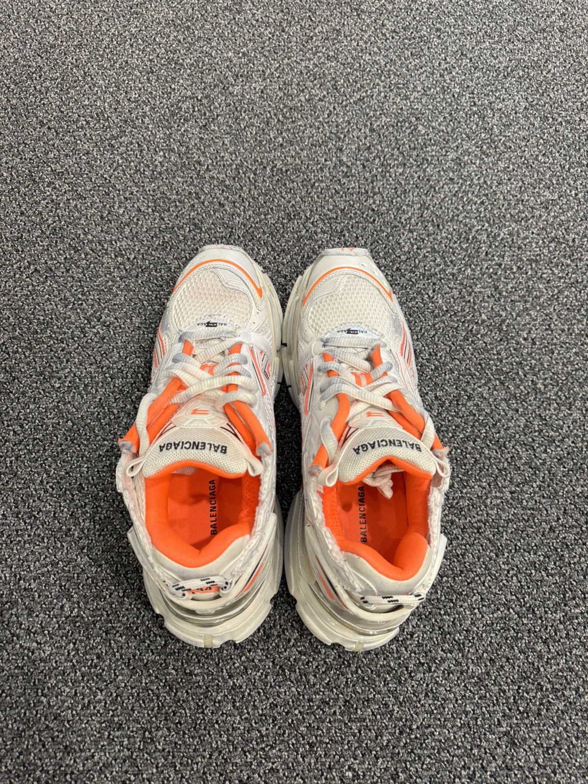 Balenciaga Balenciaga Runner White/Orange (US 10.5/11M) Size US 11 / EU 44 - 4 Thumbnail