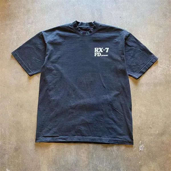 Japanese Brand VIBE Black washed vintage car print cotton t-shirt Size US M / EU 48-50 / 2 - 8 Thumbnail