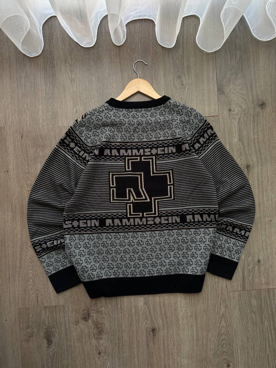 Band Tees × Vintage Vintage Rammstein Rock Band Gray Sweater Center Logo Size US L / EU 52-54 / 3 - 24 Thumbnail