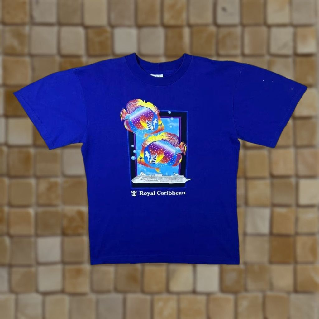 Vintage Vintage 90’s Royal Caribbean Fish Cruise Liner Graphic Souvenir Tourist Blue T-Shirt XL Size US XL / EU 56 / 4 - 1 Thumbnail