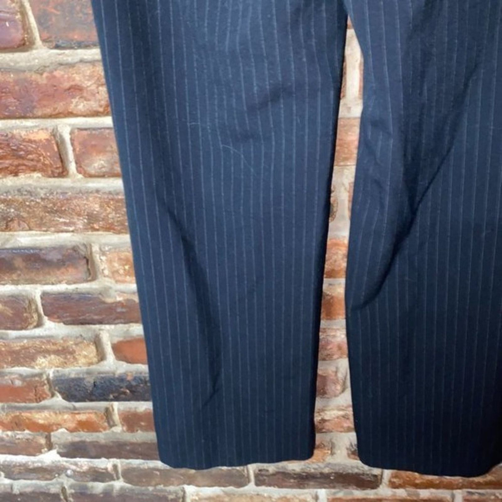 Other Rafaella Black & White Pinstripe Wide Leg Dress Pant 10 Size 32" / US 10 / IT 46 - 2 Thumbnail