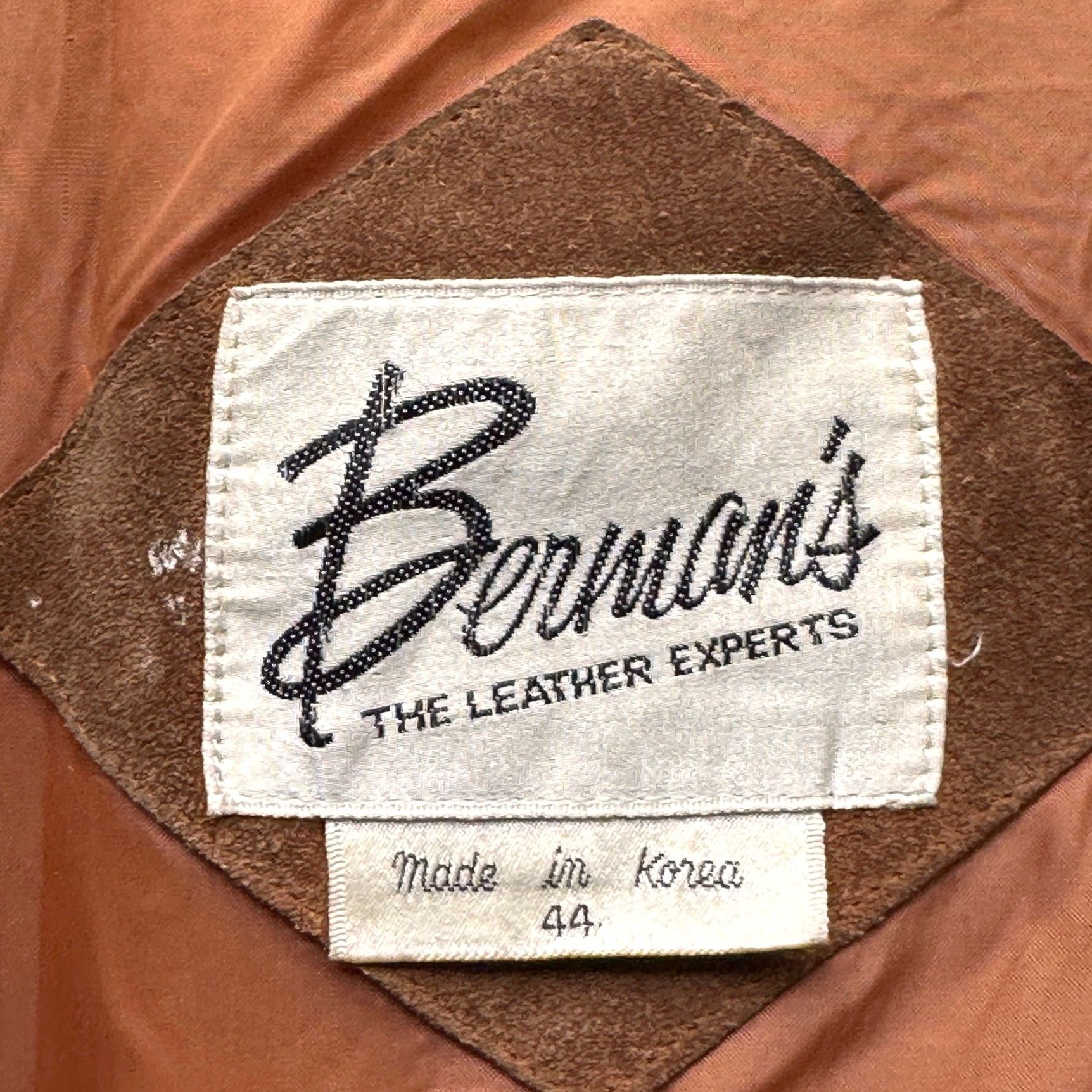 Ben Sherman VINTAGE Bermans Suede Leather Heavy Hooded Jacket Mens L Brown Bomber Jacket Size US L / EU 52-54 / 3 - 3 Thumbnail