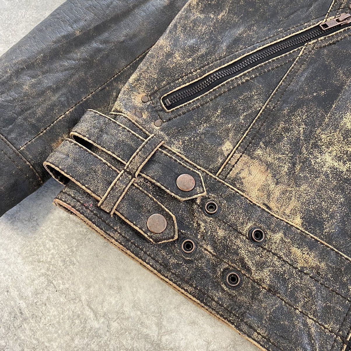 Leather Vintage Mass & Only Faded Patina Buffalo Leather Moto Jacket Size US M / EU 48-50 / 2 - 11 Thumbnail