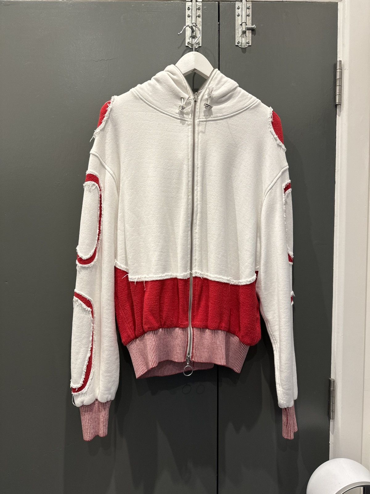image of Charlie Constantinou Full Zip Hoodie in White, Men's (Size Medium)