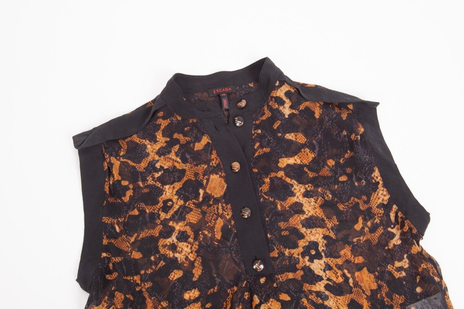 Escada Escada Silk Blouse Leopard Snake Pattern Vintage Size M / US 6-8 / IT 42-44 - 7 Thumbnail
