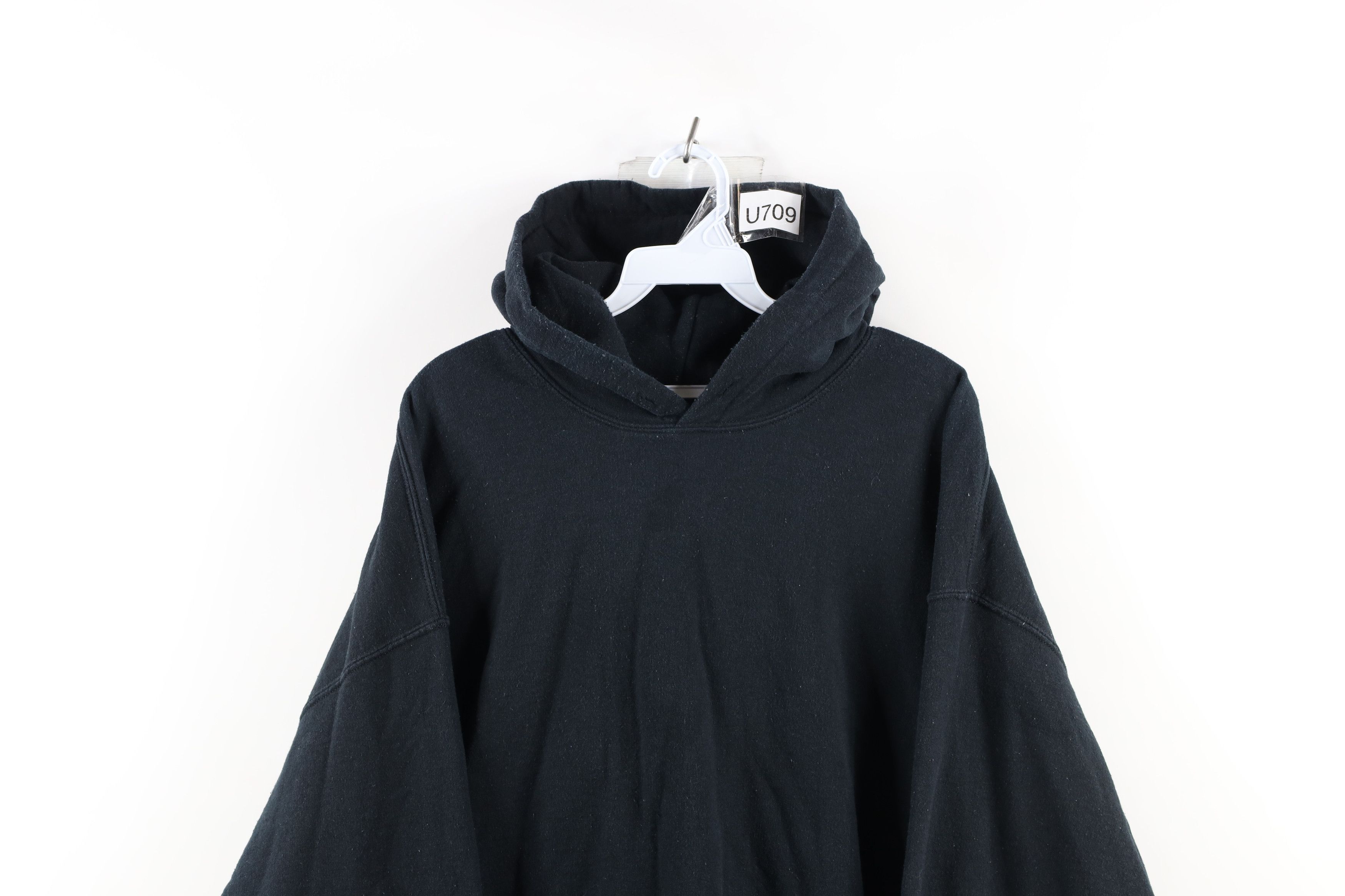 Vintage Vintage 90s Streetwear Distressed Hoodie Sweatshirt Black Size US XXL / EU 58 / 5 - 2 Thumbnail