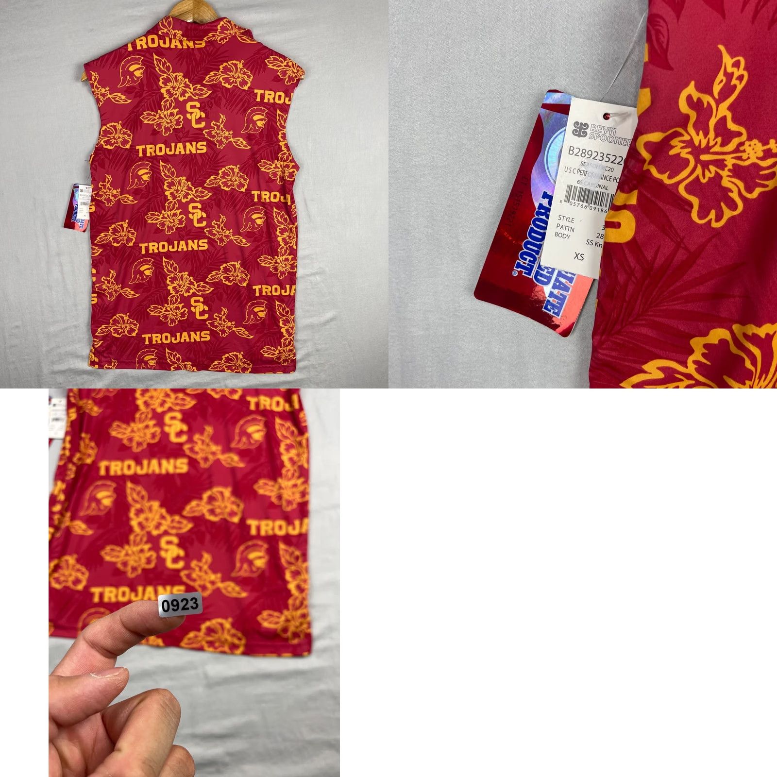 Reyn Spooner Reyn Spooner Polo Shirt Womens XS Sleeveless USC Trojans Red Floral Nylon Spandex Casual Travel Letters Size XS / US 0-2 / IT 36-38 - 8 Thumbnail