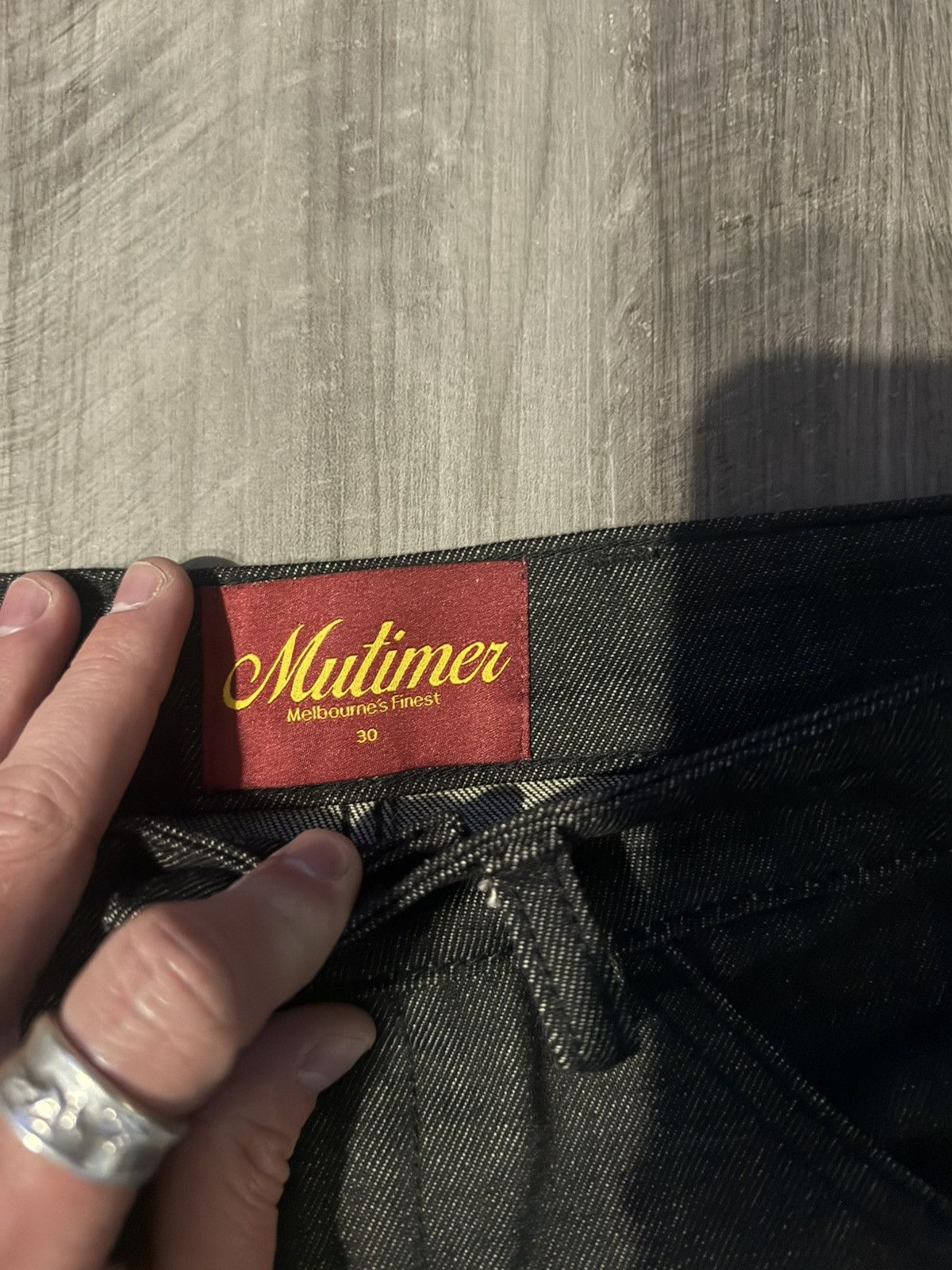 Mutimer Mutimer Black Cowboy Raw Denim Size US 30 / EU 46 - 2 Thumbnail