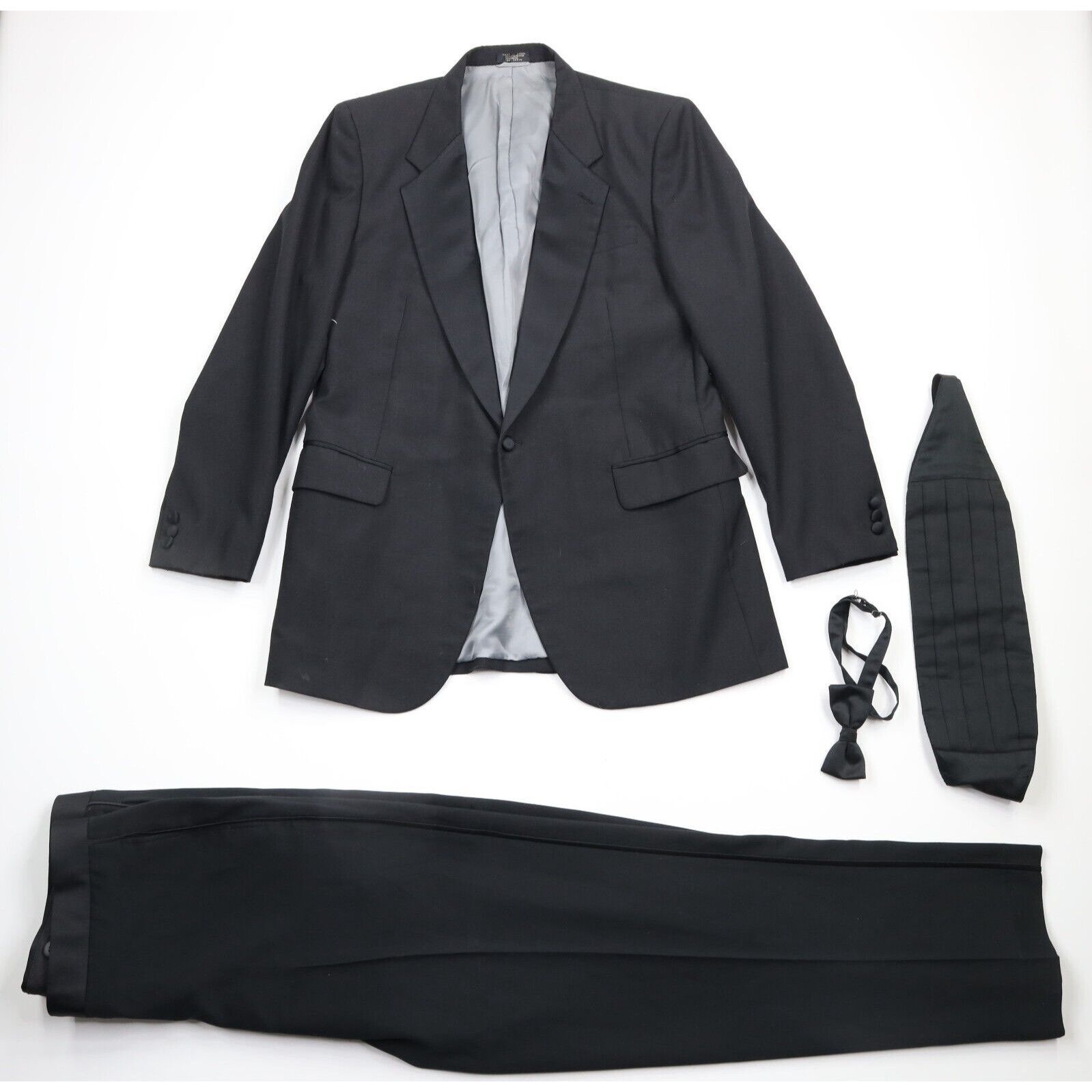 Vintage Vintage 70s Streetwear 4 Piece Wedding Prom Tuxedo Suit Size 42L - 1 Thumbnail