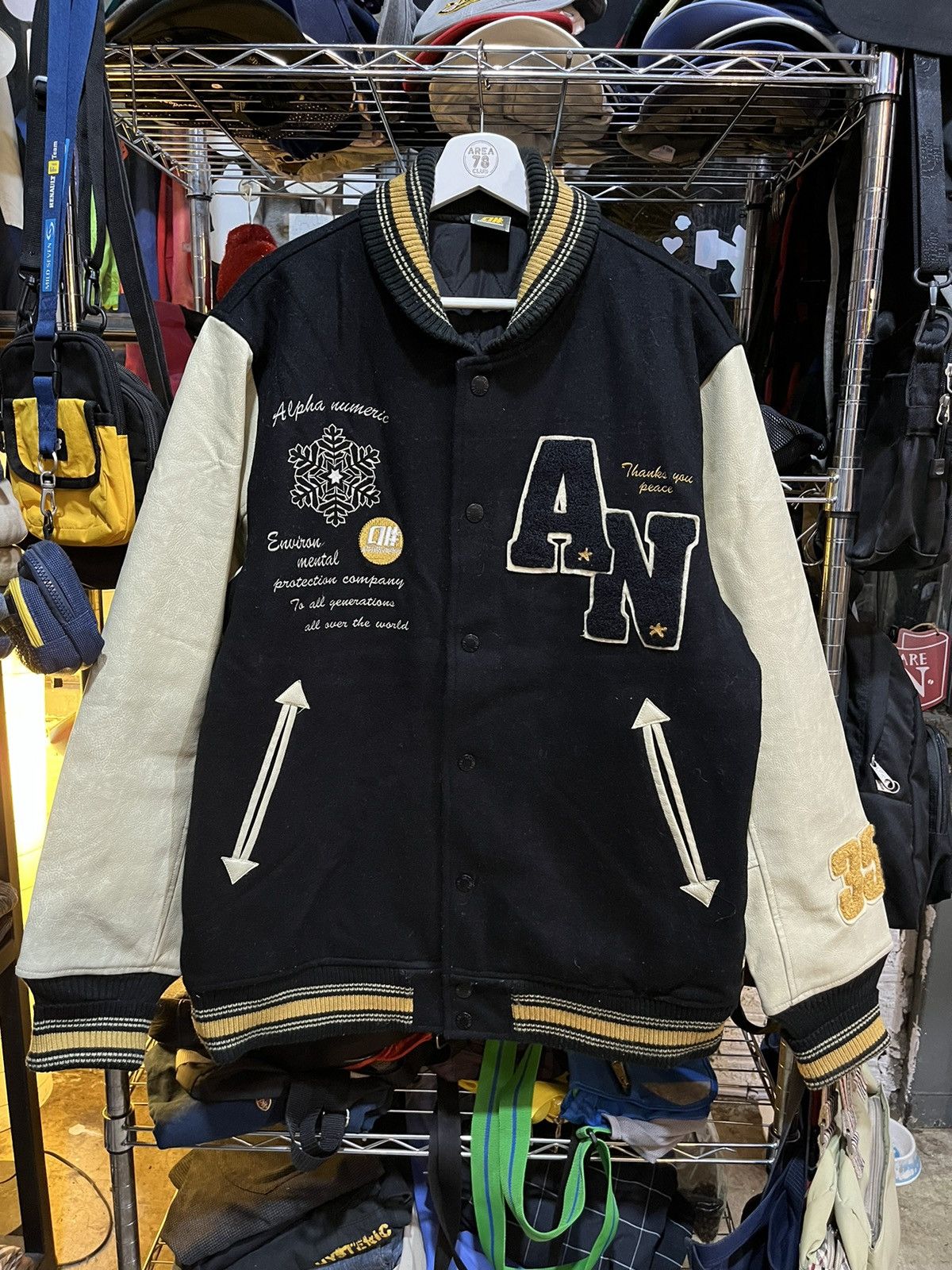 Alphanumeric × Vintage Alpha Numeric Skateboard 8 Ball Varsity Jacket 90s Size US XL / EU 56 / 4 - 2 Thumbnail