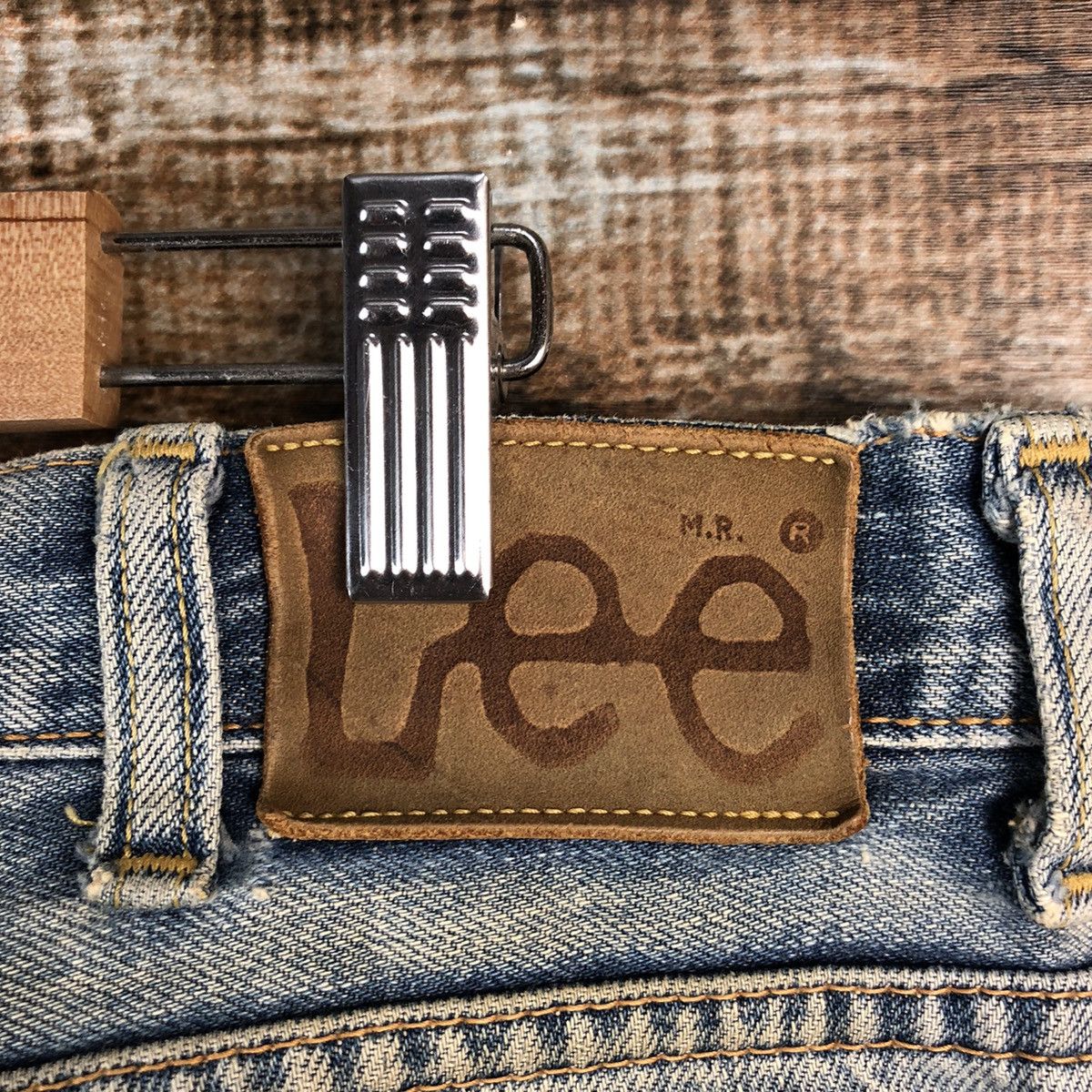 Lee Lee vintage selvedge Distressed Denim Pants #A2391 Size US 34 / EU 50 - 18 Thumbnail