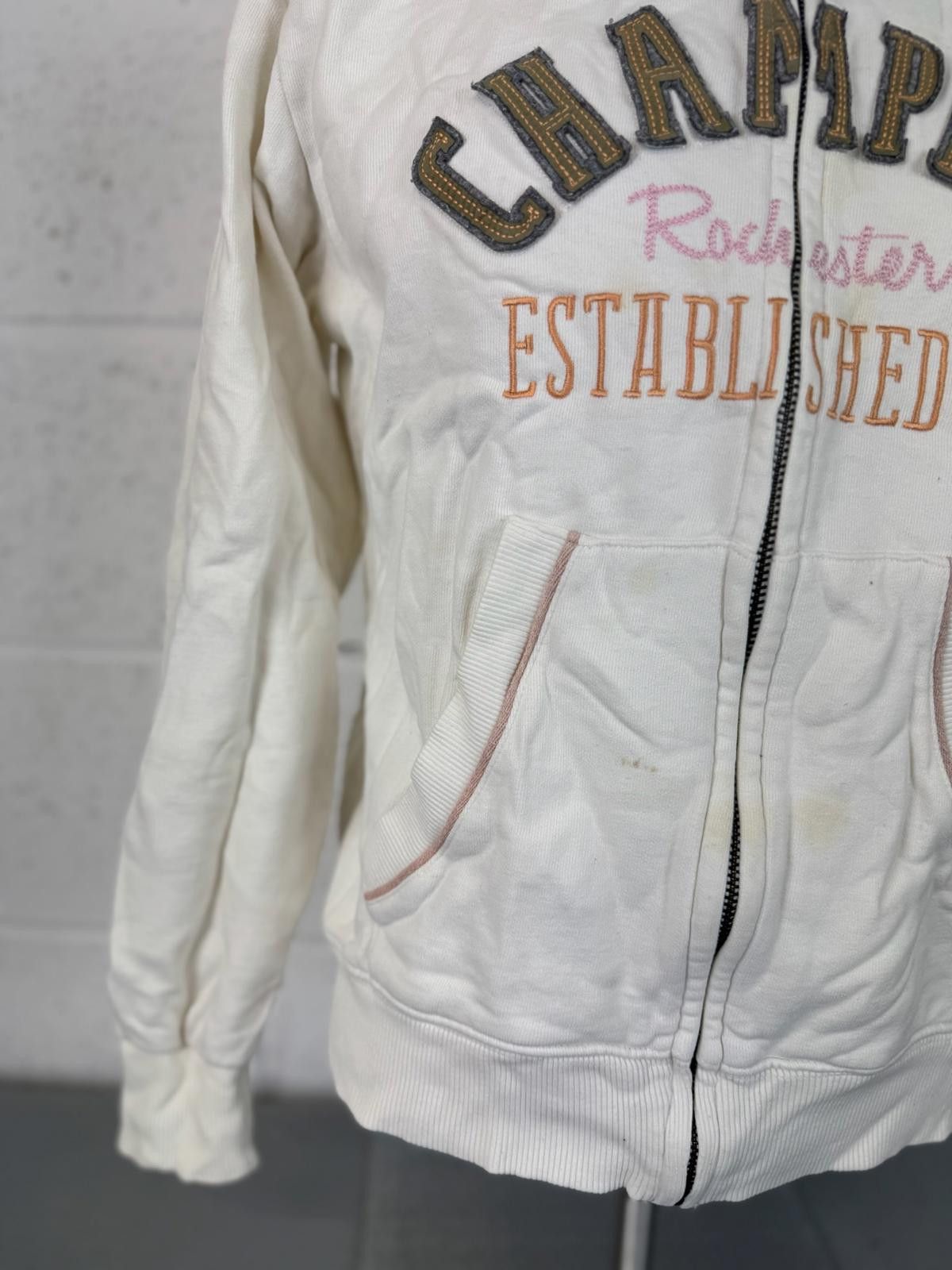 Champion Champion White Brown Full Zip Jacket Mens Size M Size US M / EU 48-50 / 2 - 6 Thumbnail