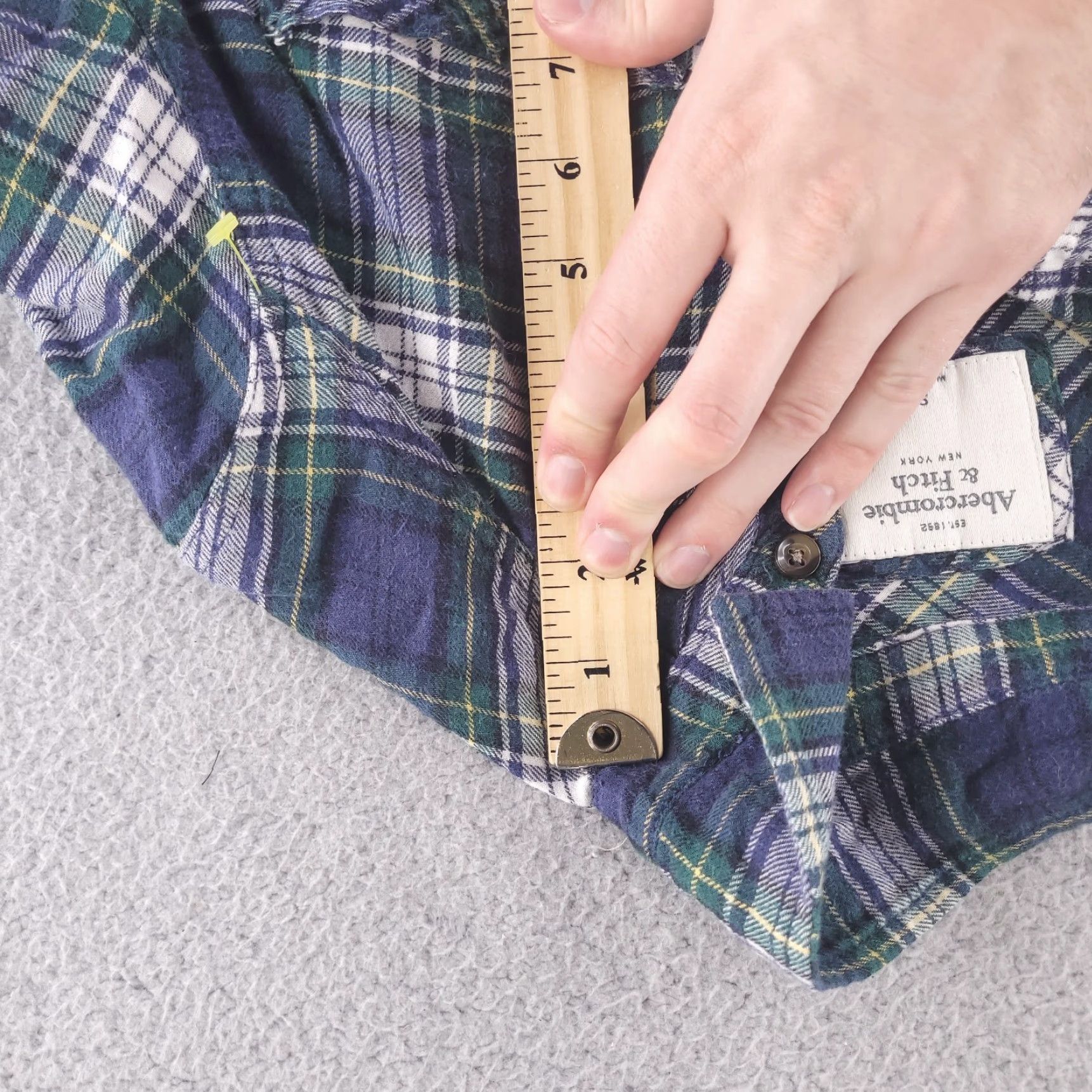 Abercrombie & Fitch Abercrombie Shirt Womens Small Flannel Green Button Up Long Sleeve Plaid Collared Size S / US 4 / IT 40 - 6 Thumbnail