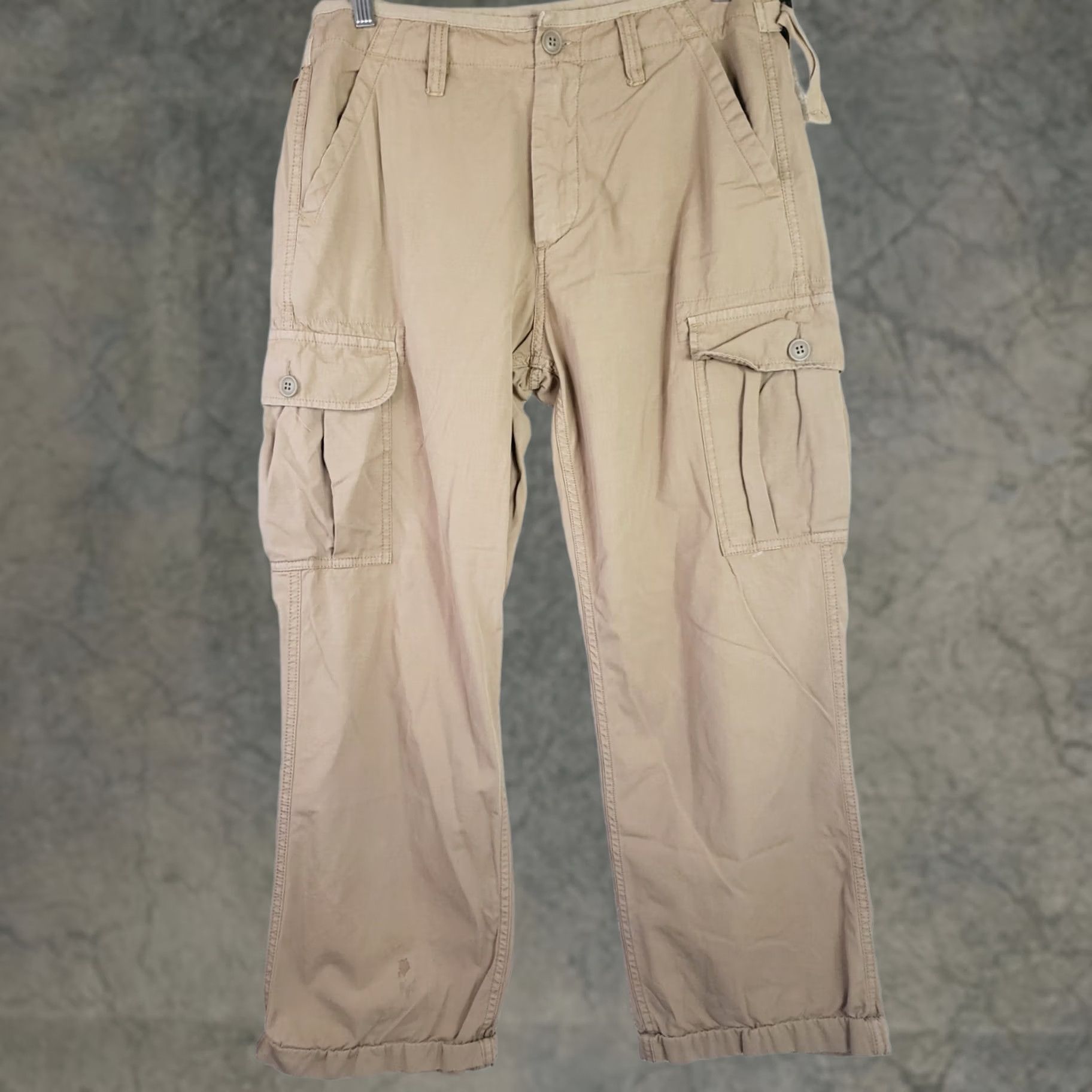 Lucky Brand Lucky Brand Pants Men 30x30 Tan Ripstop Cargo Pocket Straight Relaxed Mid Rise 30 In Beige Army Military 30x30 Casual Workwear Size US 30 / EU 46 - 1 Thumbnail