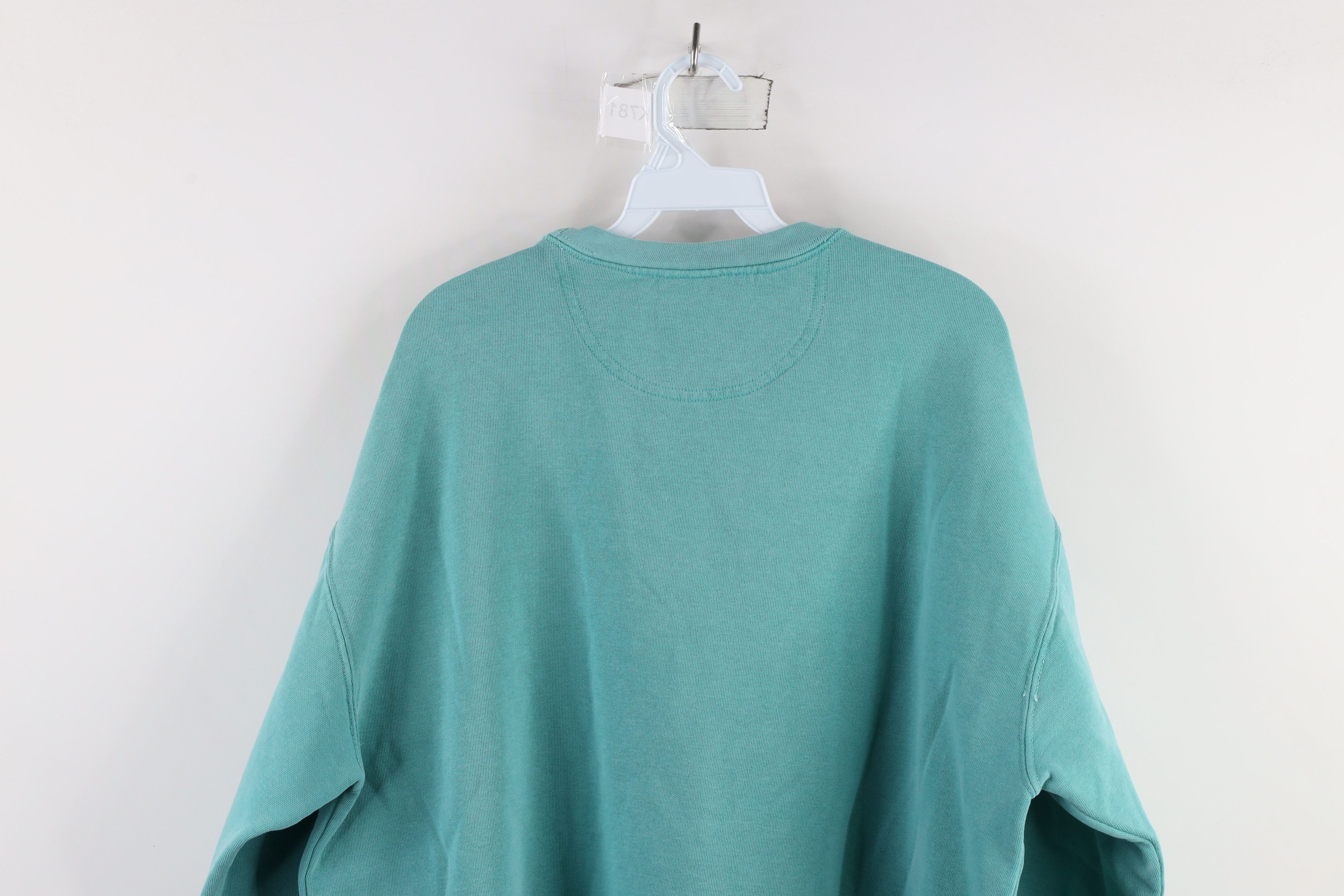Vintage Deadstock Vintage 90s Streetwear Stonewash Sweatshirt Teal Size US XL / EU 56 / 4 - 9 Thumbnail