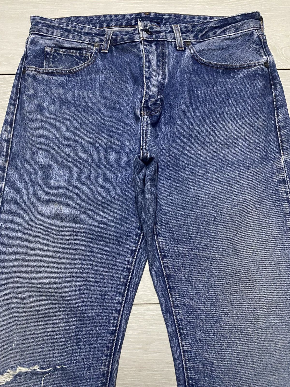 Levi's Made & Crafted Vintage Levis Made & Craft Distressed Tack Slim Jeans Size US 34 / EU 50 - 3 Thumbnail