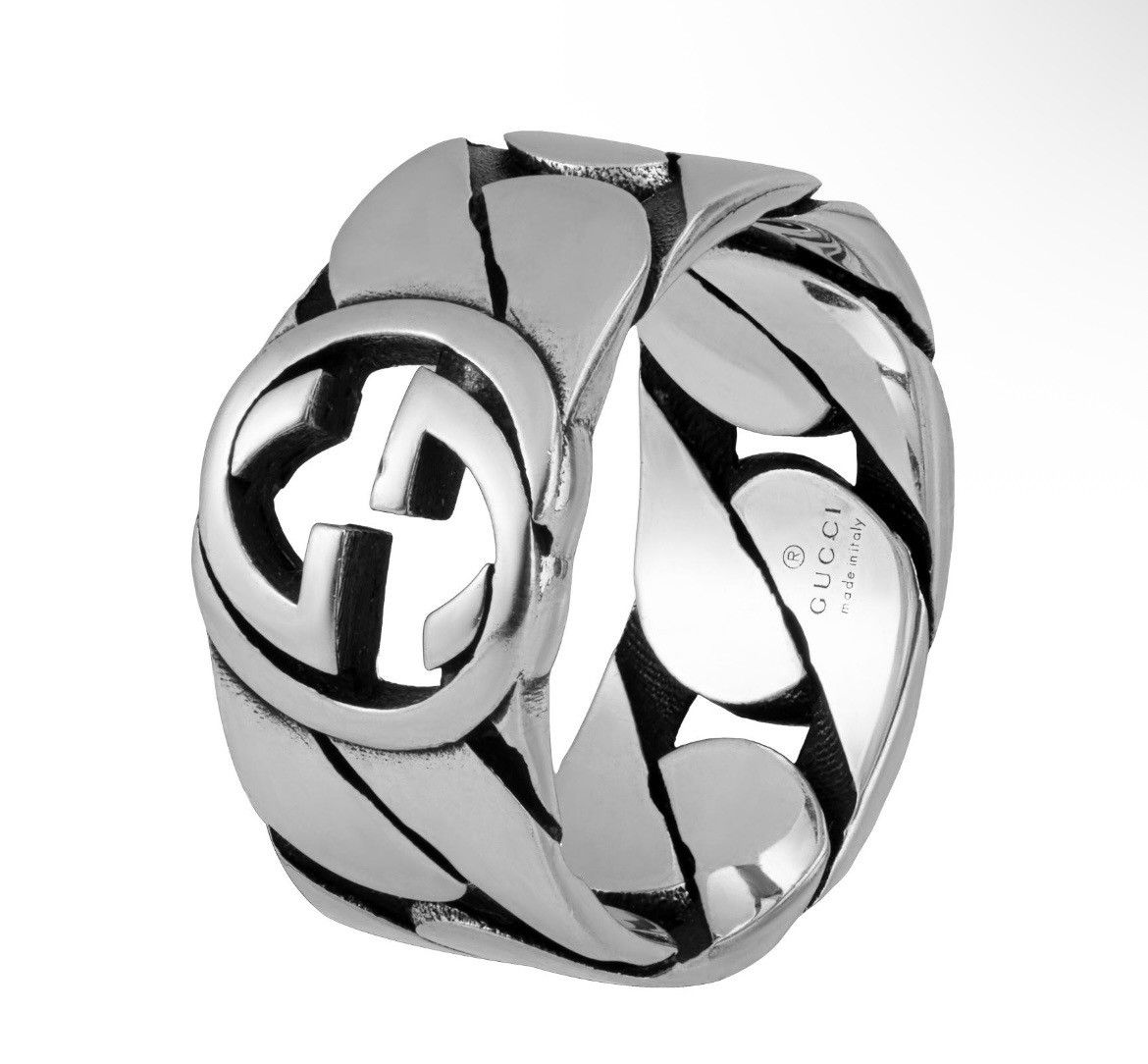 Gucci Gucci Interlocking G Wide Ring Silver 925 Semi Shiny 661515 Size ONE SIZE - 1 Thumbnail