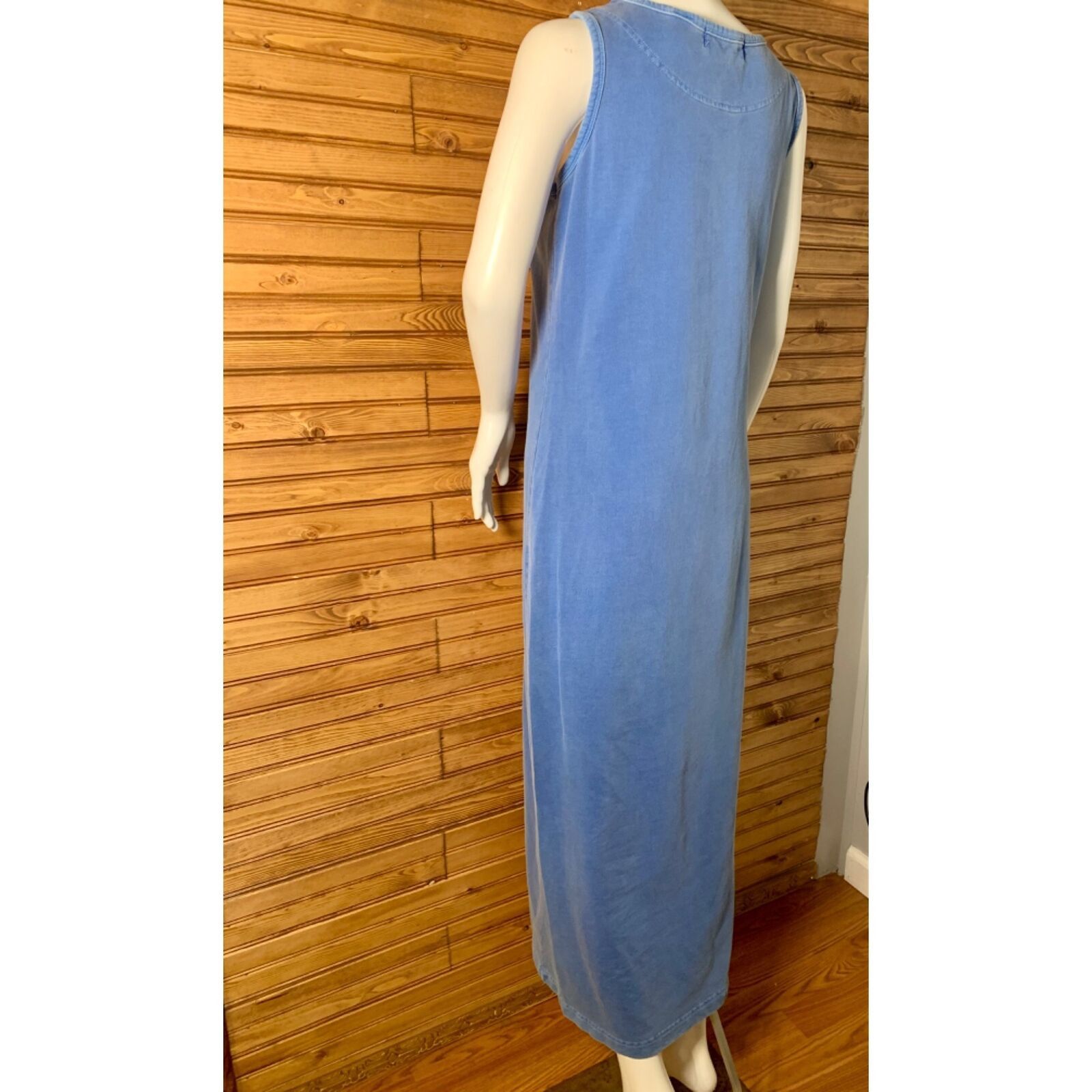 Other Vtg 90s Dusty Blue Marsh Landing Maxi Body Con Tshirt Dress Size S / US 4 / IT 40 - 12 Thumbnail