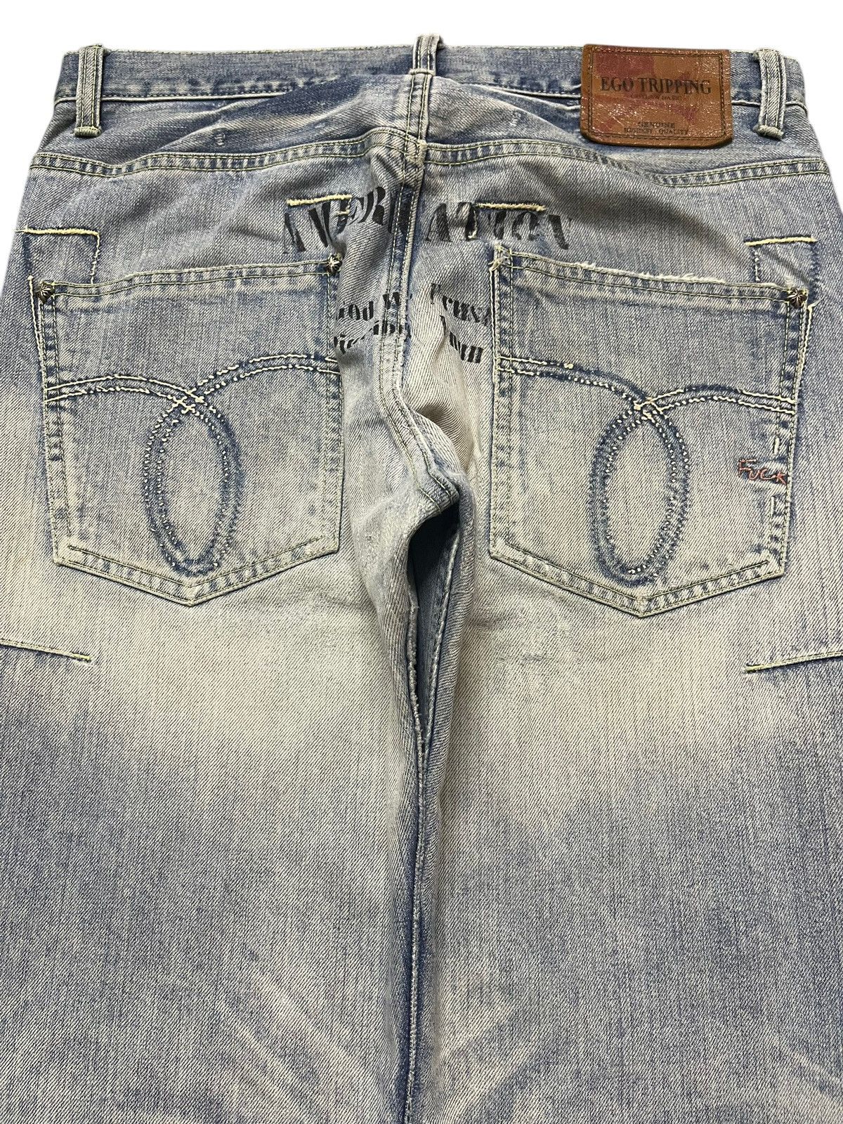 Ego Tripping Vintage Japan Ego Tripping Faded Distressed Flare Jeans Size US 32 / EU 48 - 5 Thumbnail