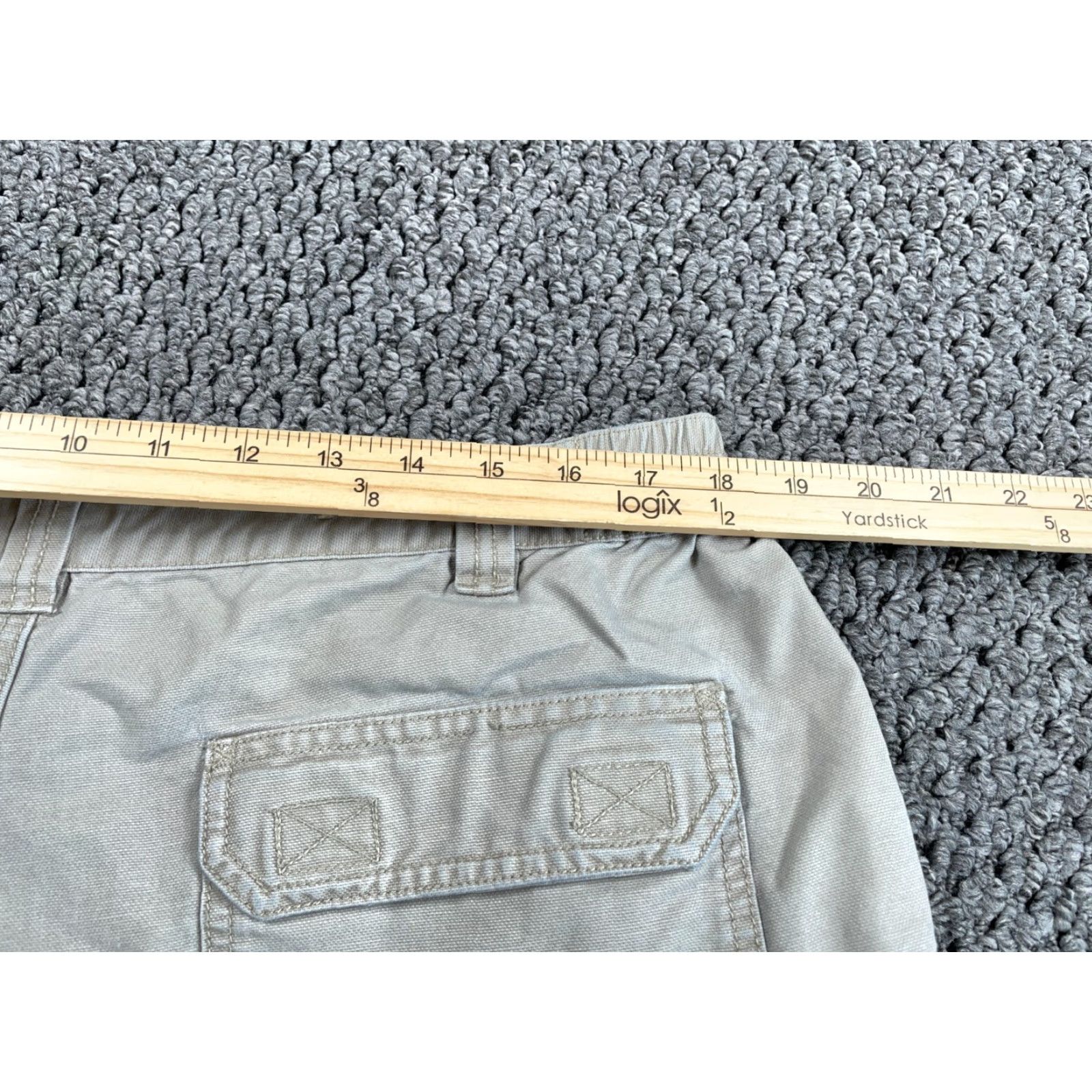 Doublet VINTAGE PANTS Baggy Loose Fit Canvas Double Knee Cargo 36 x 29 Beige Cargo Pocket Elastic Waist Zip Fly Regular Straight Mens Size US 36 / EU 52 - 5 Thumbnail
