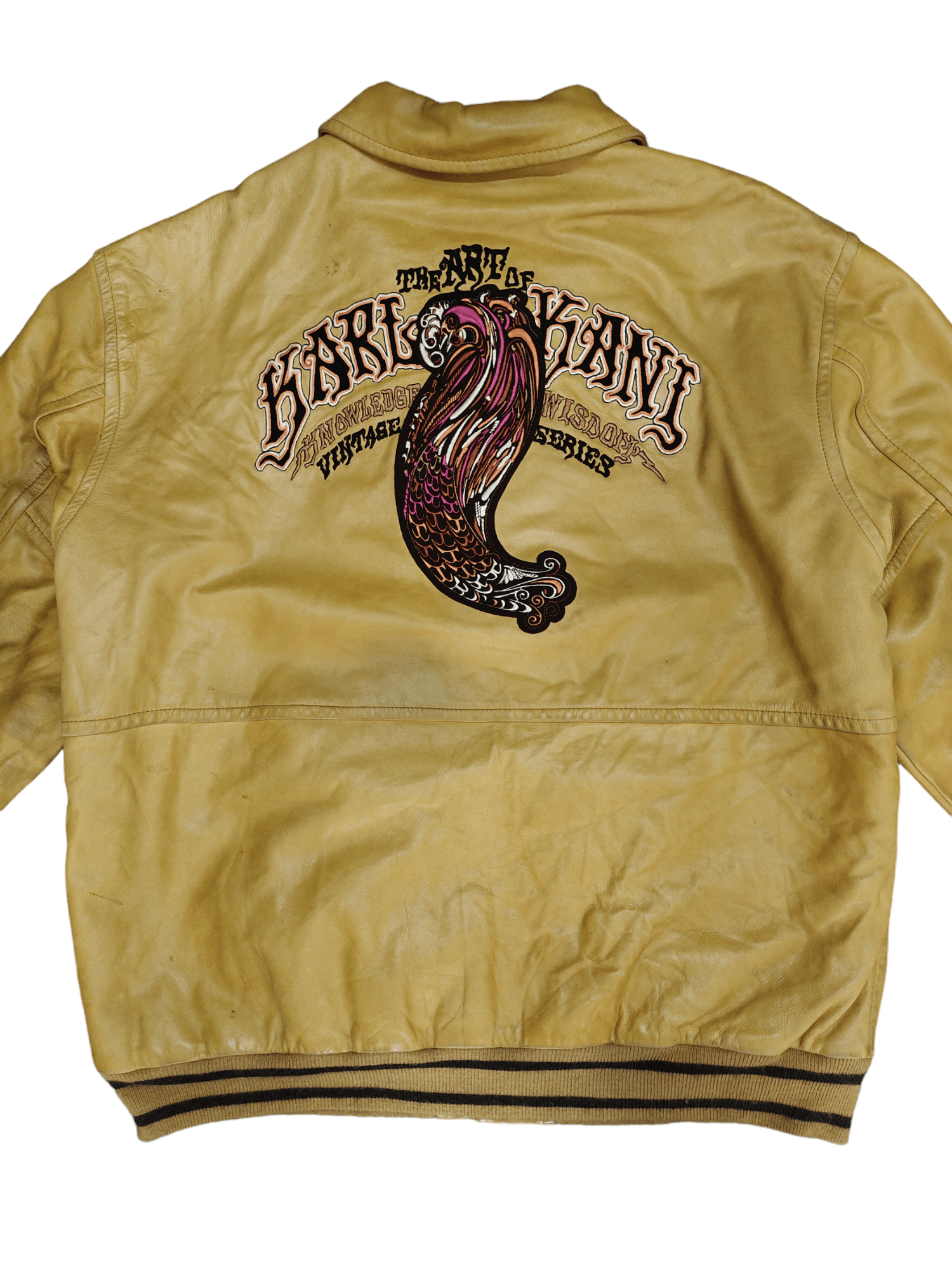 Karl Kani 1980s The Art Of Karl Kani Embroidered Baggy Leather Jacket Size US XXL / EU 58 / 5 - 2 Thumbnail