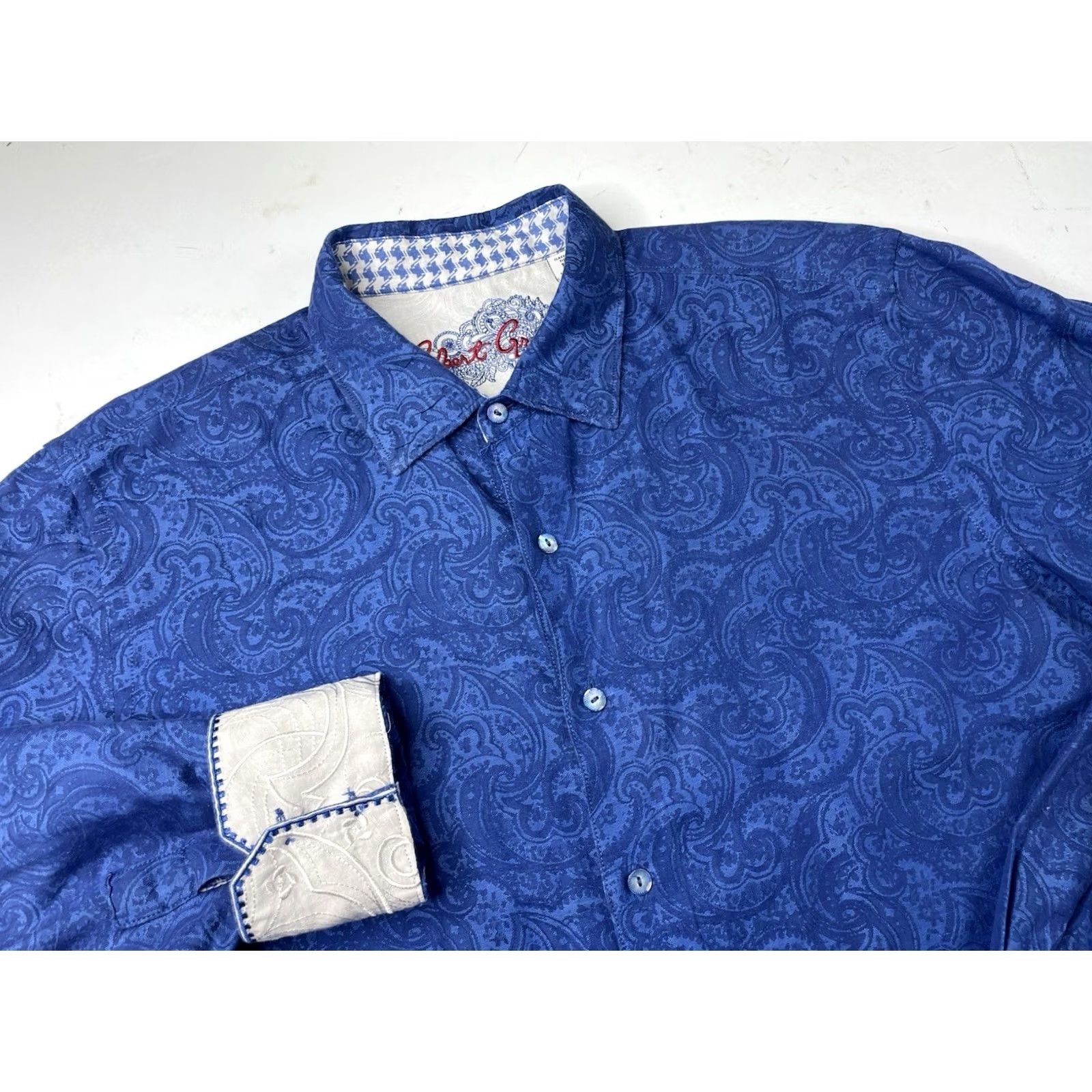 Robert Graham Robert Graham Blue Paisley Button-Up Shirt Mens Large Long Sleeve Size US L / EU 52-54 / 3 - 2 Thumbnail