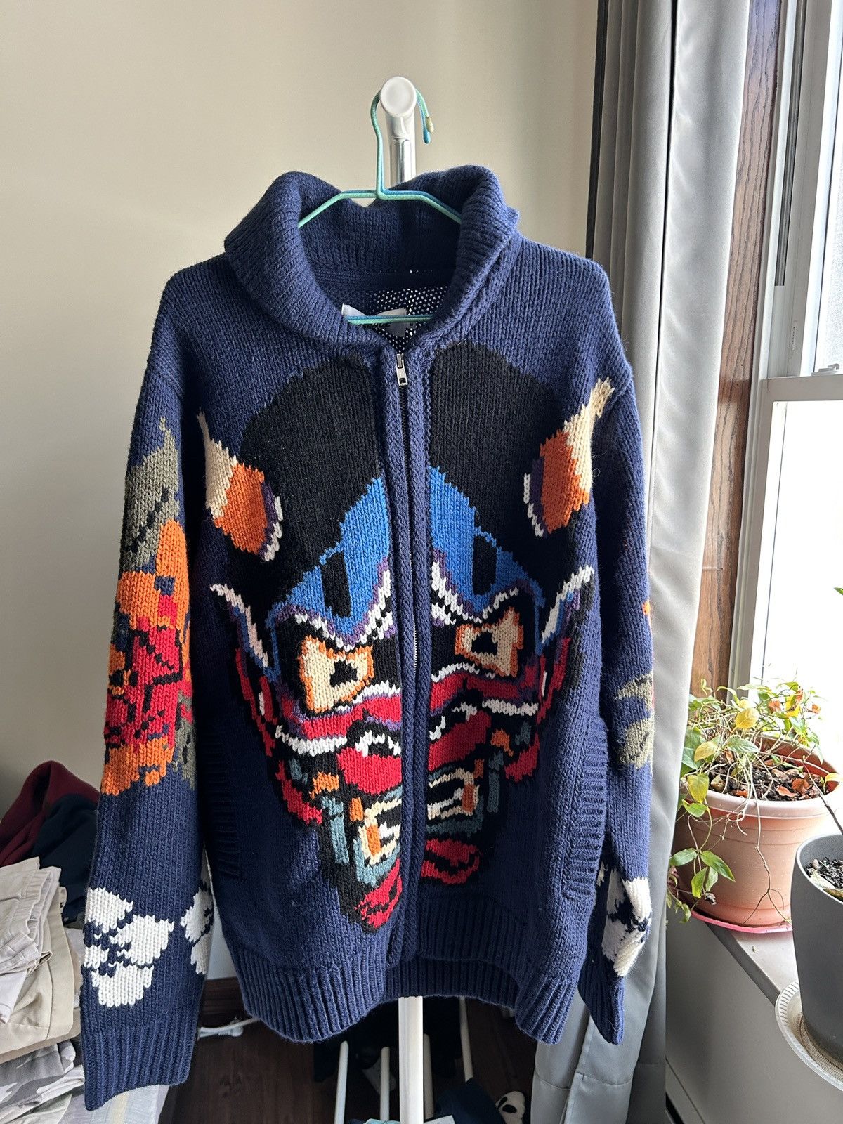 人気総合 PALACE DEMON COWICHAN KNIT BLUE XL - トップス