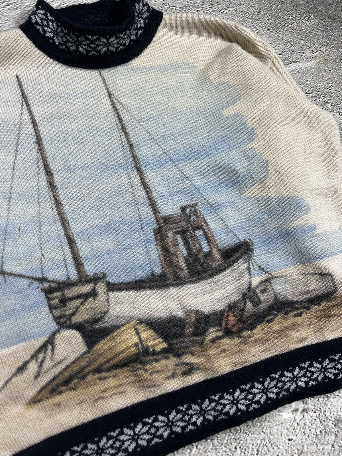 Max Mara × Sportmax Sportmax sweater vintage graphic boat Max Mara Size L / US 10 / IT 46 - 4 Thumbnail