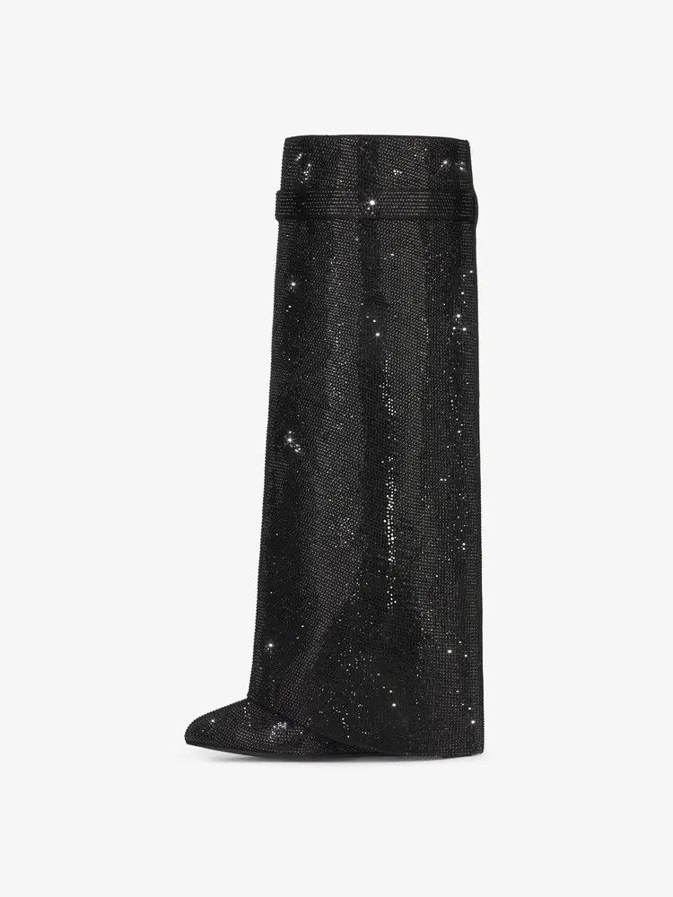 Givenchy o1w1db10525 Shark Lock Pant Boots 90mm in Black Size US 10 / IT 40 - 3 Thumbnail