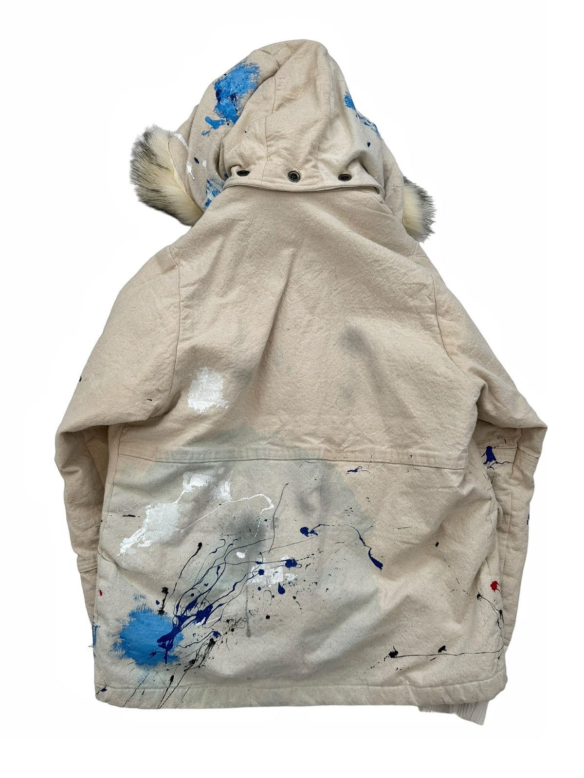Greg Lauren Sz2 Sample Painted Puffer Canvas Parka Size US M / EU 48-50 / 2 - 6 Thumbnail