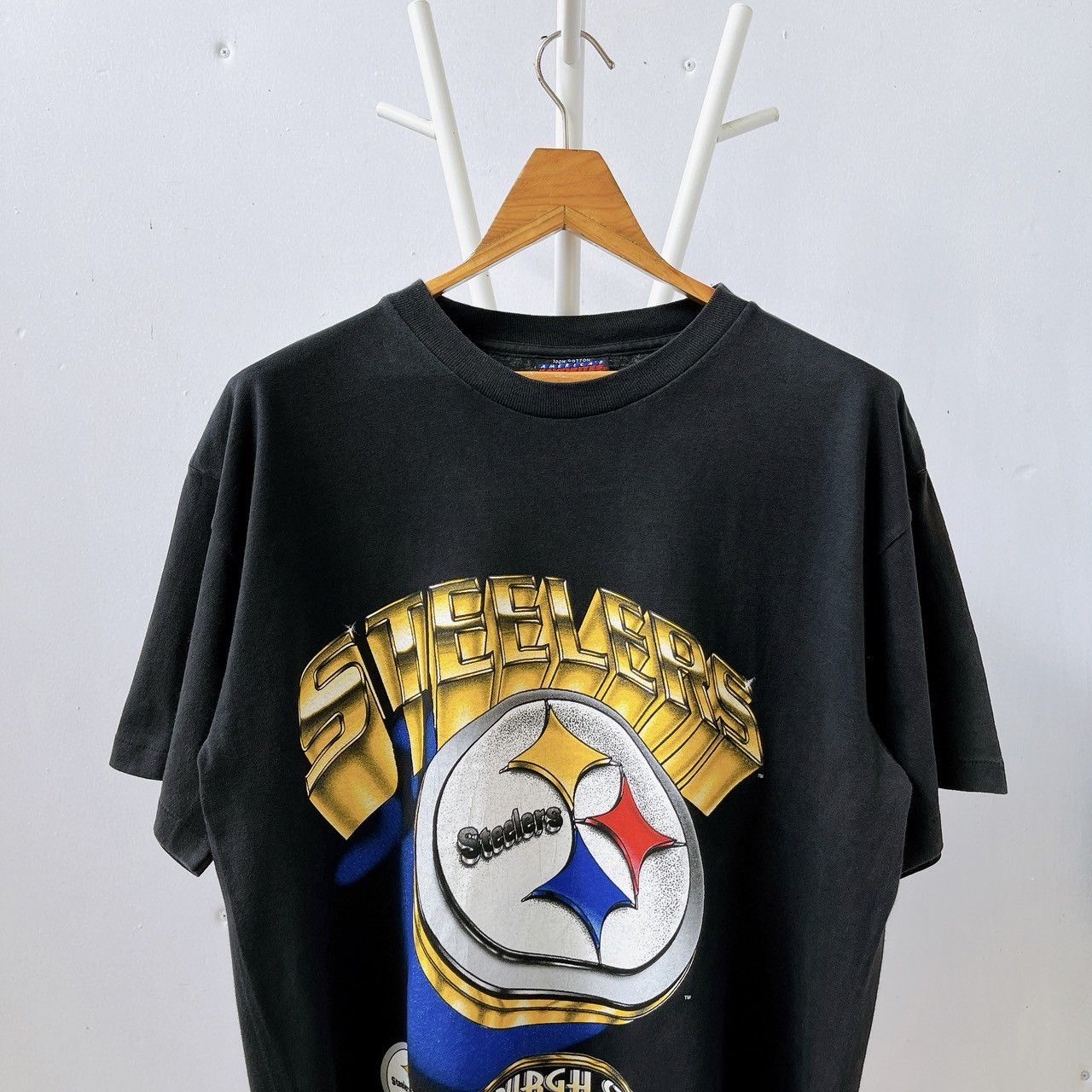 Vintage 90s Pittsburg Steelers NFL t-shirt/ L Size US L / EU 52-54 / 3 - 3 Thumbnail