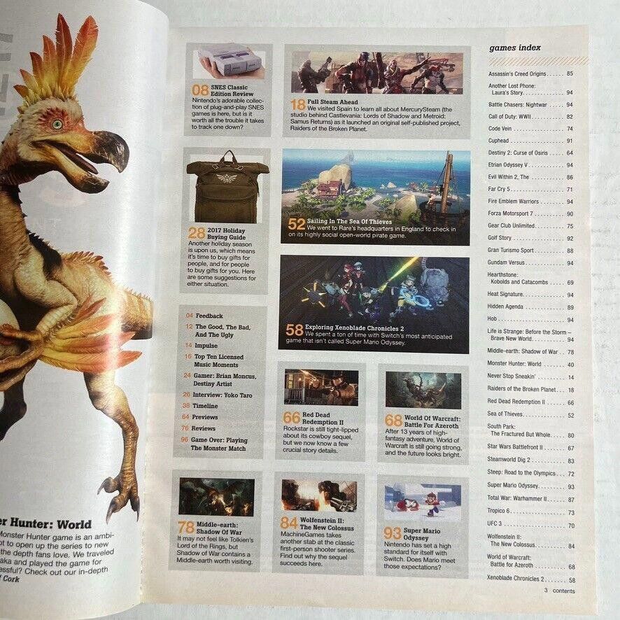 Designer Game Informer Issue #296 DEC 2017 MONSTER HUNTER WORLD NM+ Size ONE SIZE - 6 Thumbnail