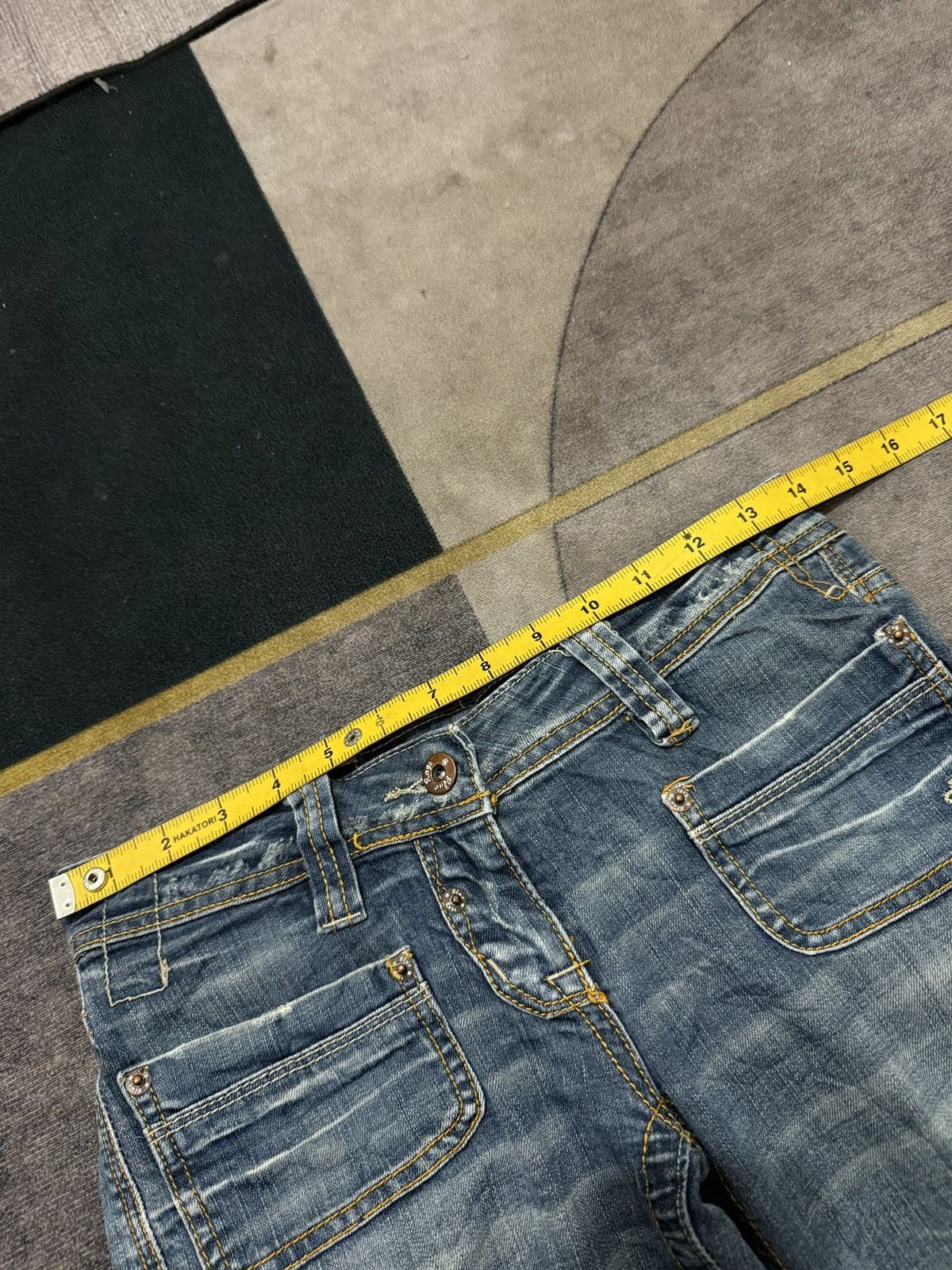 If Six Was Nine BLUE RAGS BOOT CUT DENIM PANTS Size US 28 / EU 44 - 11 Thumbnail