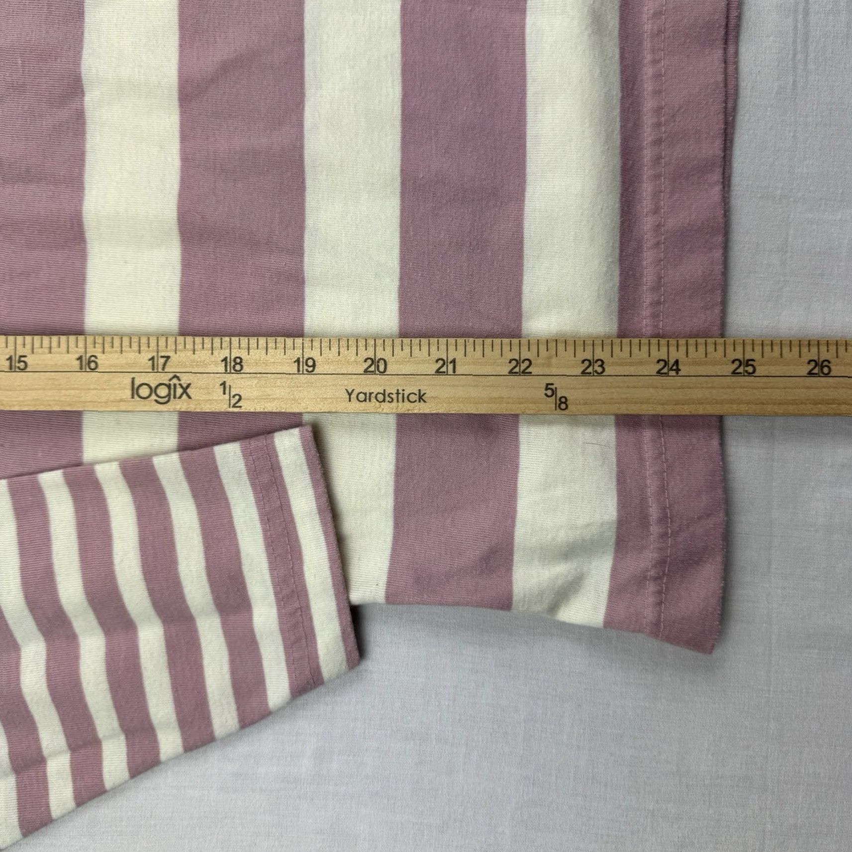 Pinko VINTAGE Mervyns Striped T-Shirt Long Sleeve Womens Large Pink 80s Pocket Casual Size L / US 10 / IT 46 - 6 Thumbnail