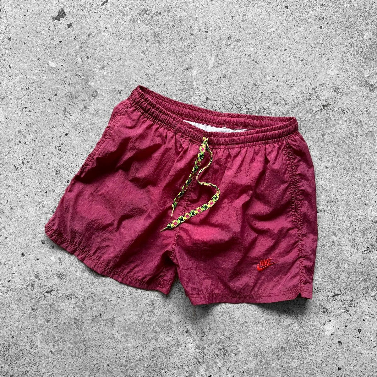 Nike Nike Mens Vintage 80s Pink Crinkle Nylon Sport Shorts Size US 33 - 1 Thumbnail