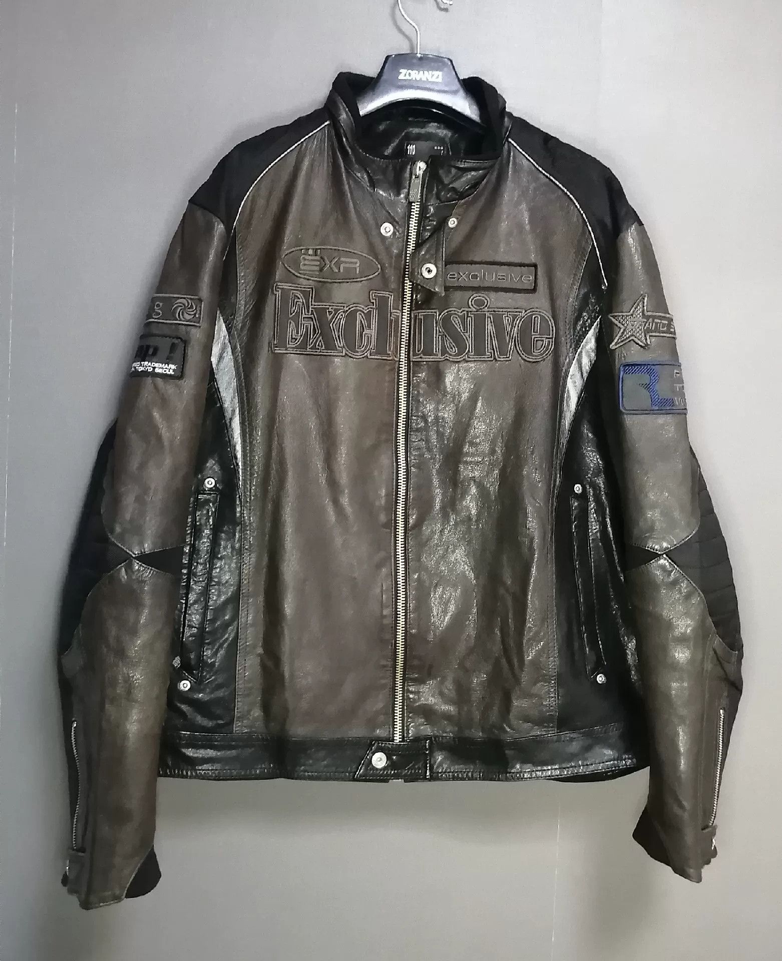 EX INFINITAS EXR Leather Motorcycle Racing Jacket Size US XXL / EU 58 / 5 - 1 Thumbnail