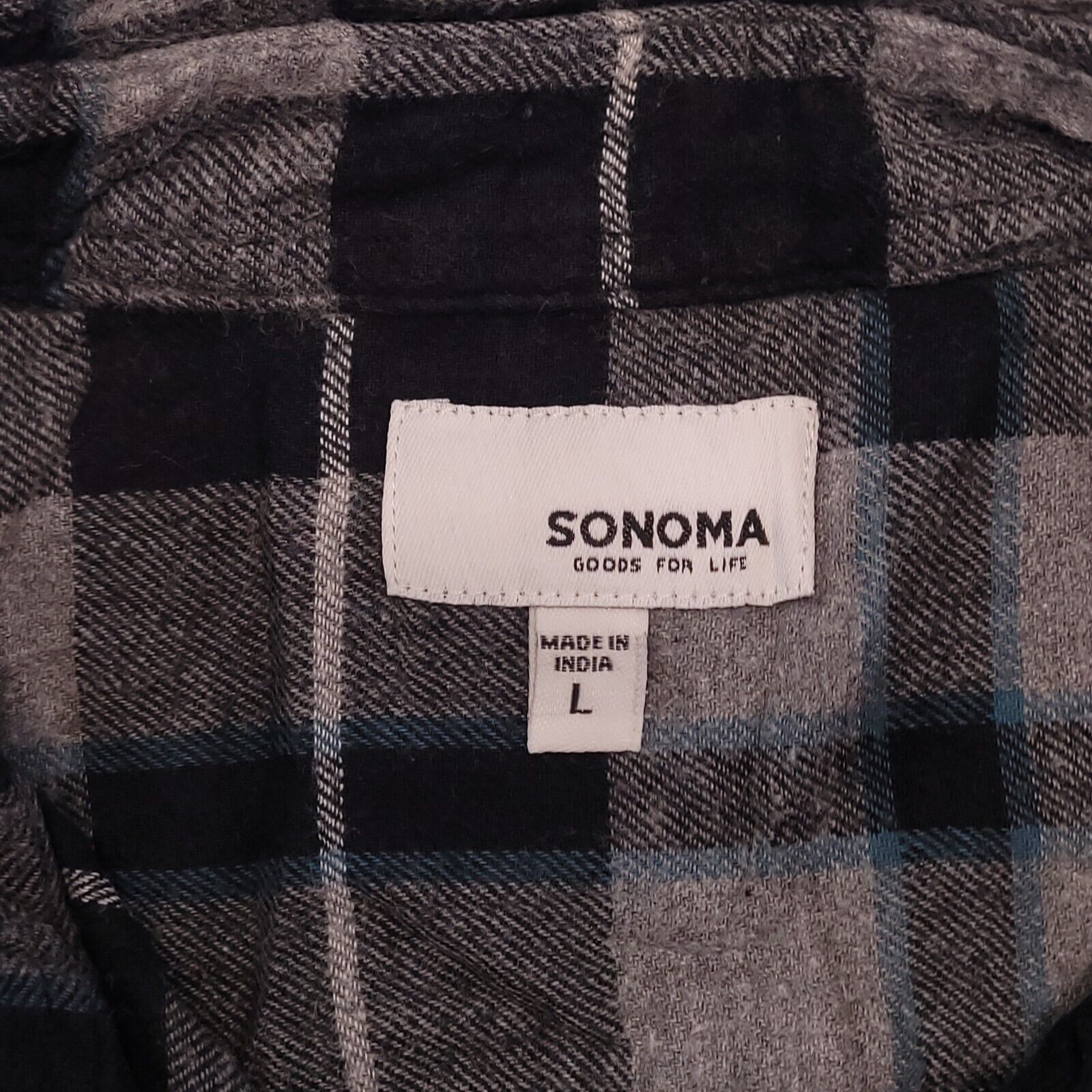Sonoma Sonoma Tartan Flannel Button Up Shirt Mens Size L Gray Black Size US L / EU 52-54 / 3 - 3 Thumbnail