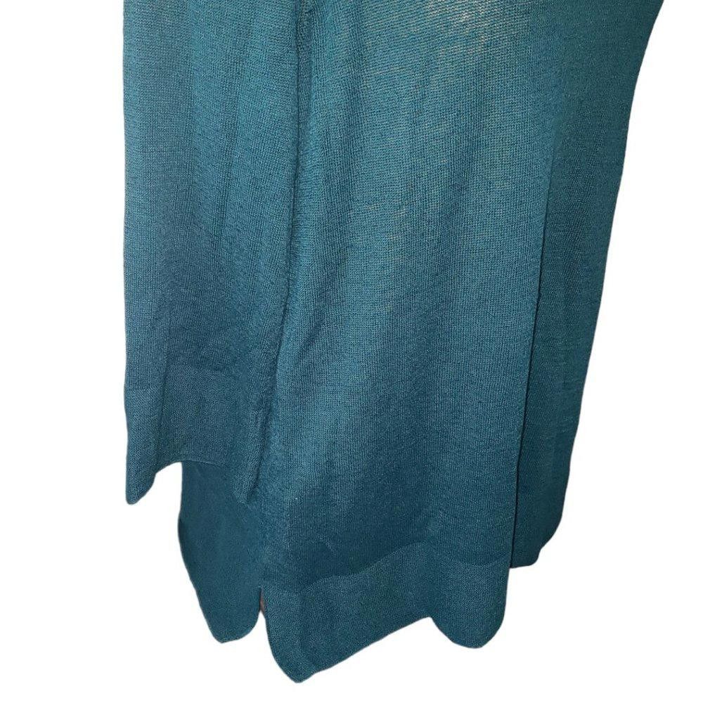Designer CT794 J.Jill Ladies Dark Teal Crew Neck Sweater M Size M / US 6-8 / IT 42-44 - 4 Thumbnail