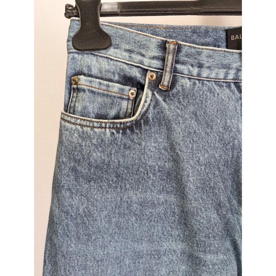 Balenciaga o1rshd1 Baggy Denim Jeans in Blue Size US 30 / EU 46 - 6 Thumbnail