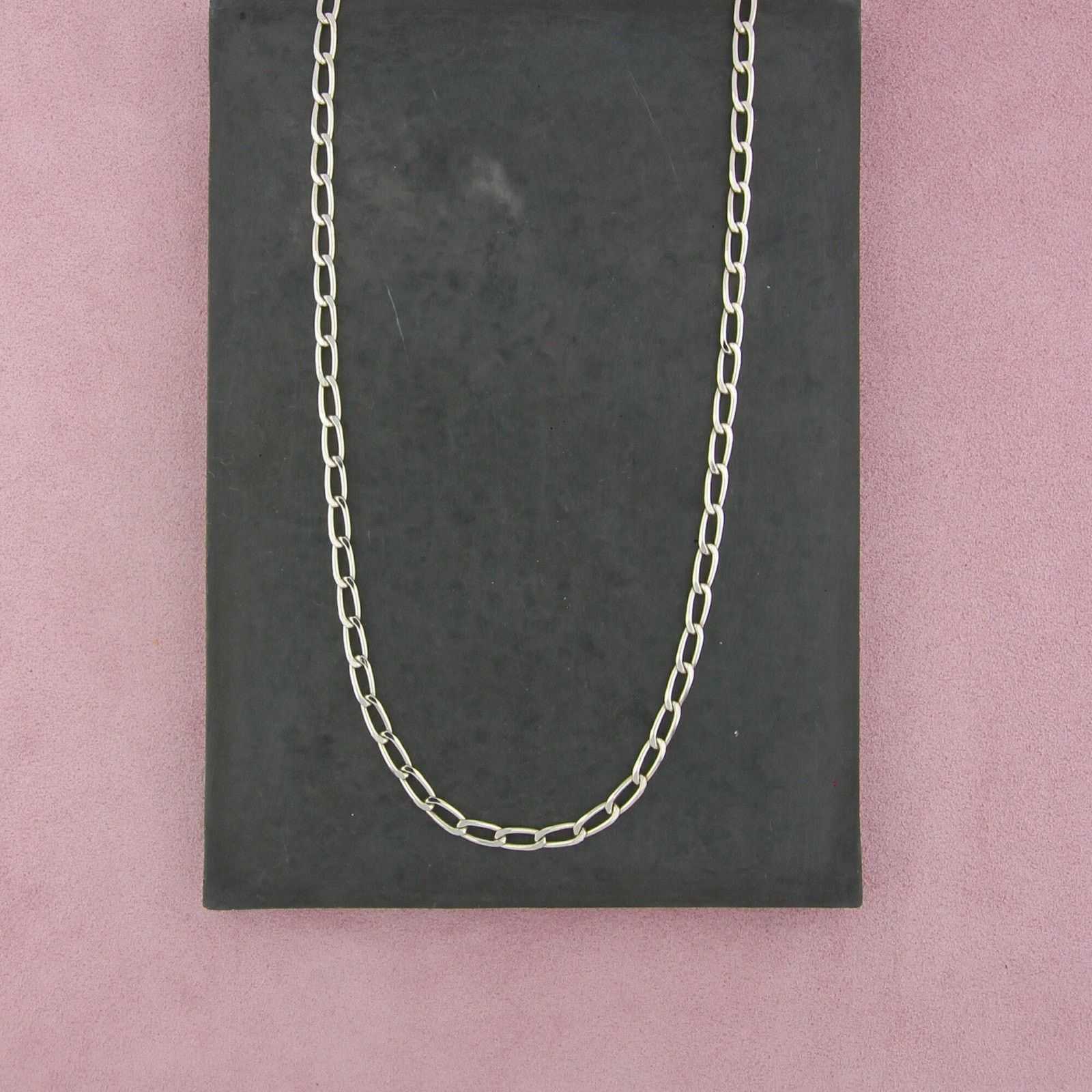 Sterling Silver sterling silver 4mm curb chain necklace size 23.5in Size ONE SIZE - 1 Thumbnail