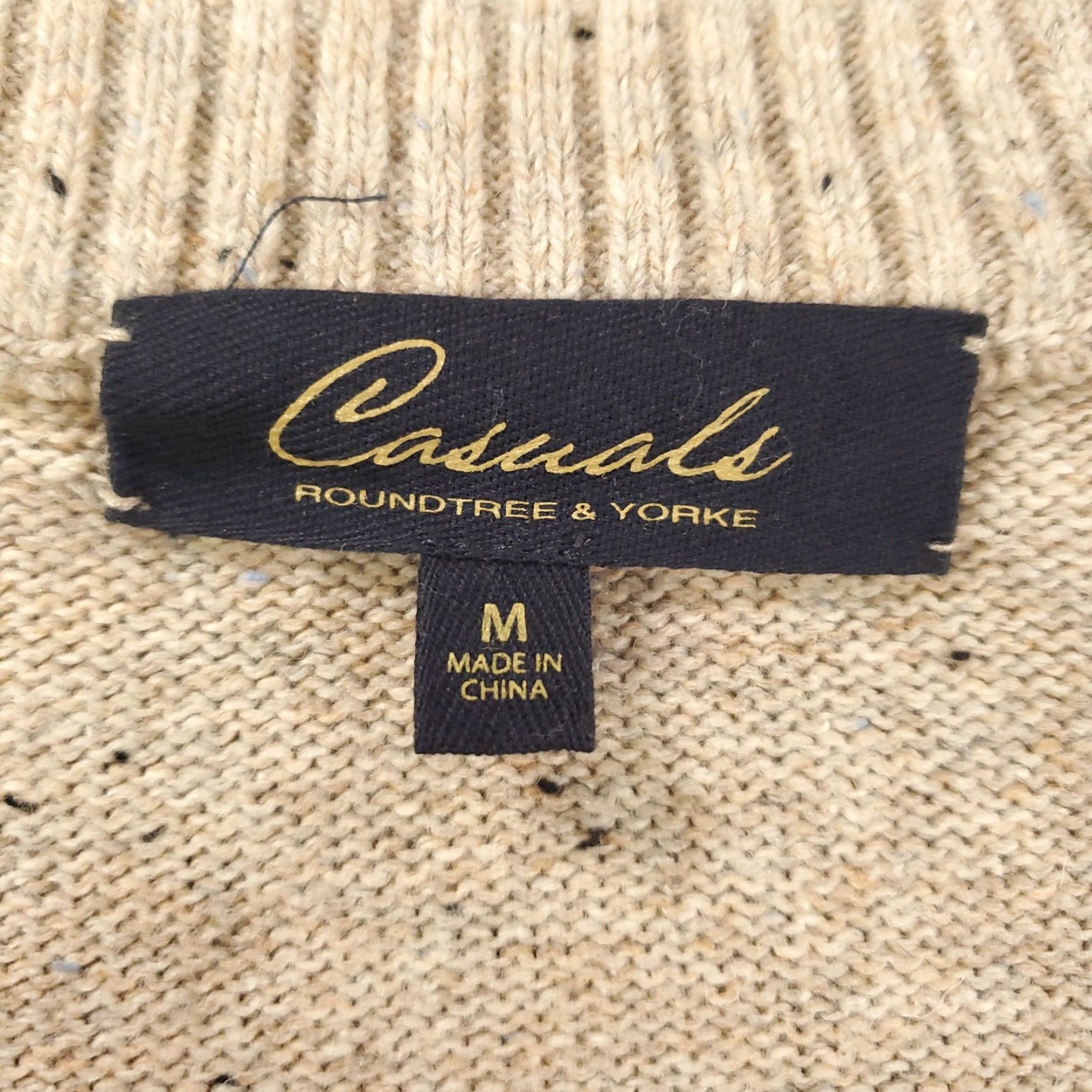 Roundtree & Yorke Roundtree & Yorke Cardigan Mens Medium Ivory Grandpa Knit Wool Blend Sweater Size US M / EU 48-50 / 2 - 7 Thumbnail
