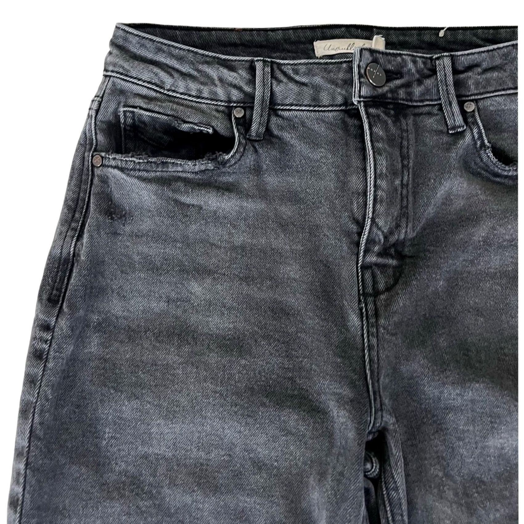 Vintage VINTAGE Unpublished Jeans Women 28 Distressed Straight Black Gray Washed/Faded Size 28" / US 6 / IT 42 - 2 Thumbnail