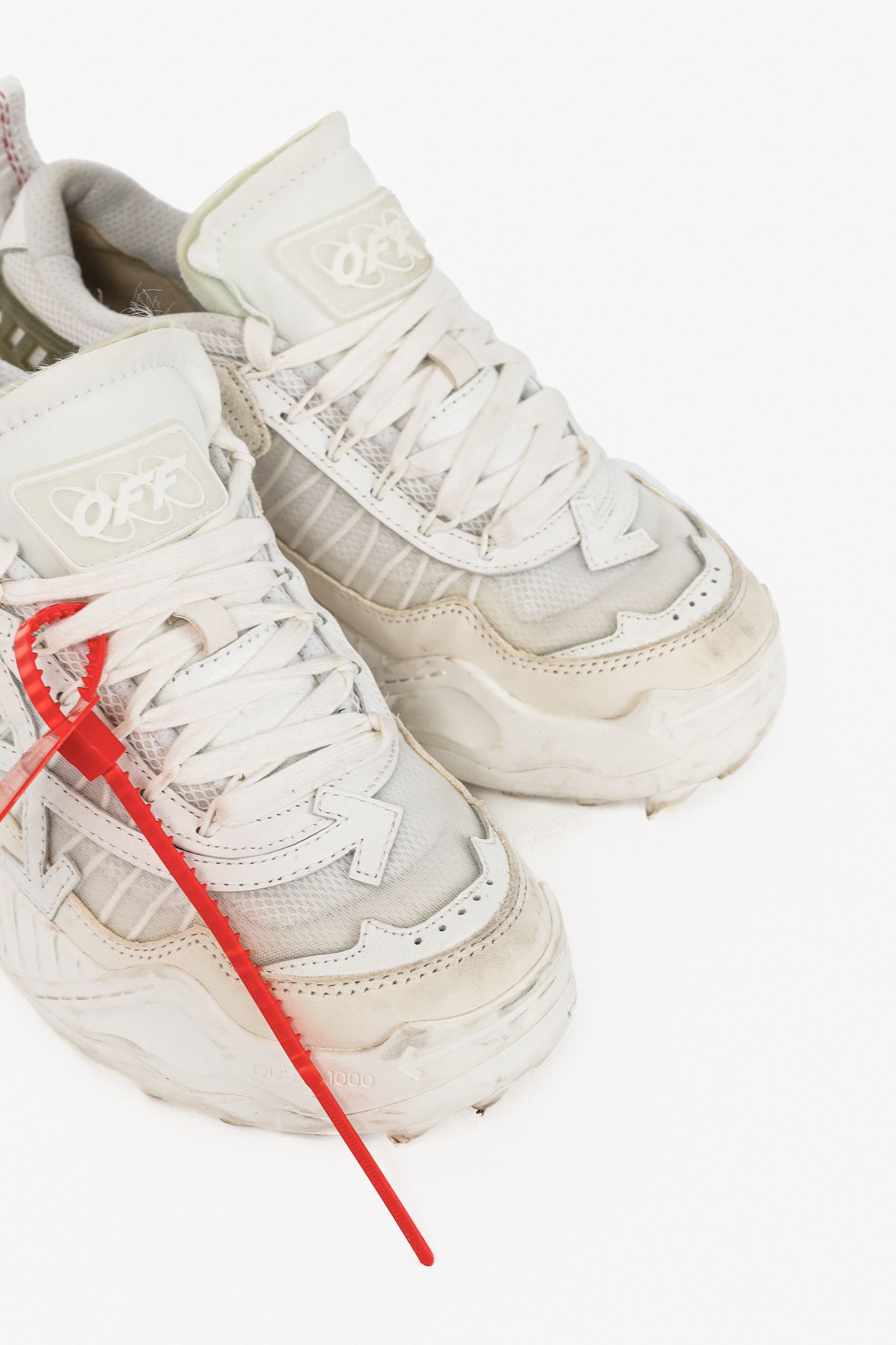 Off-White Off-White Odsy-1000 'White Light Grey' Platform Sneakers Size US 8.5 / IT 38.5 - 6 Thumbnail