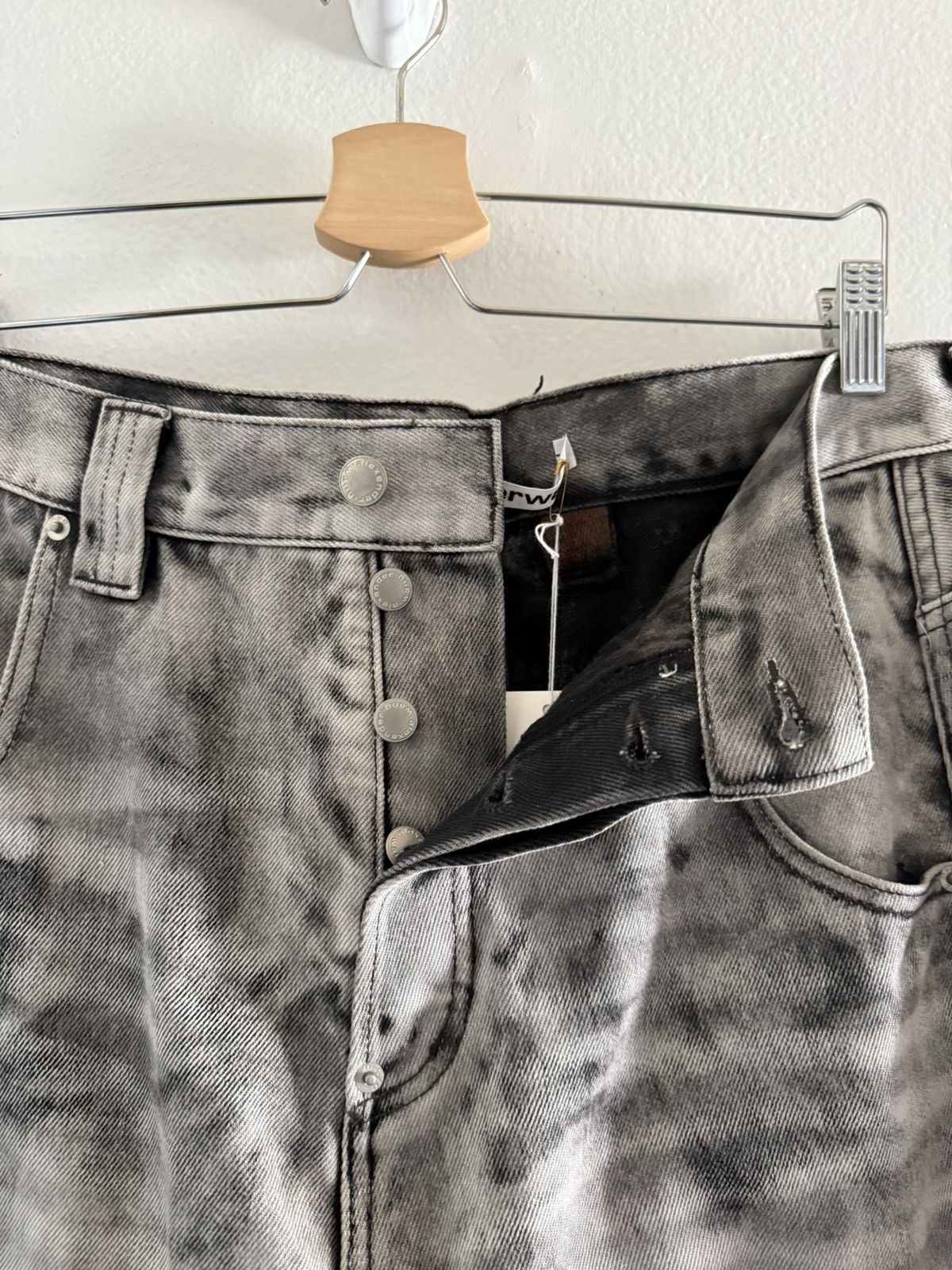 Alexander Wang Alexander Wang Leather Dye Denim Cargo Jean Pants Balenciaga Size US 36 / EU 52 - 17 Thumbnail