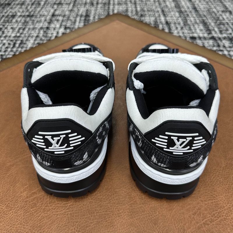 Louis Vuitton Louis Vuitton Trainer Maxi Black White Sneakers -2508 Size US 5.5 / EU 38 - 1 Thumbnail
