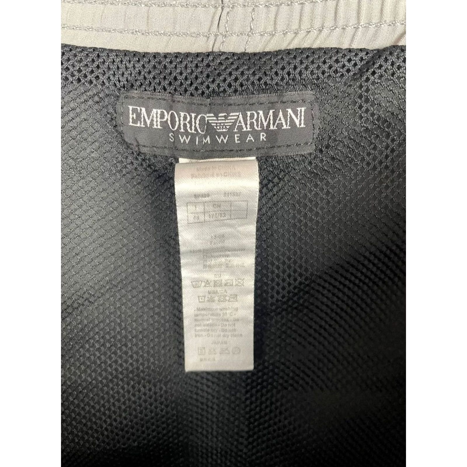 Emporio Armani Emporio Armani Mens Swim Shorts Size M Gray Polyester Drawstring Elastic Waist Size US 31 - 3 Thumbnail